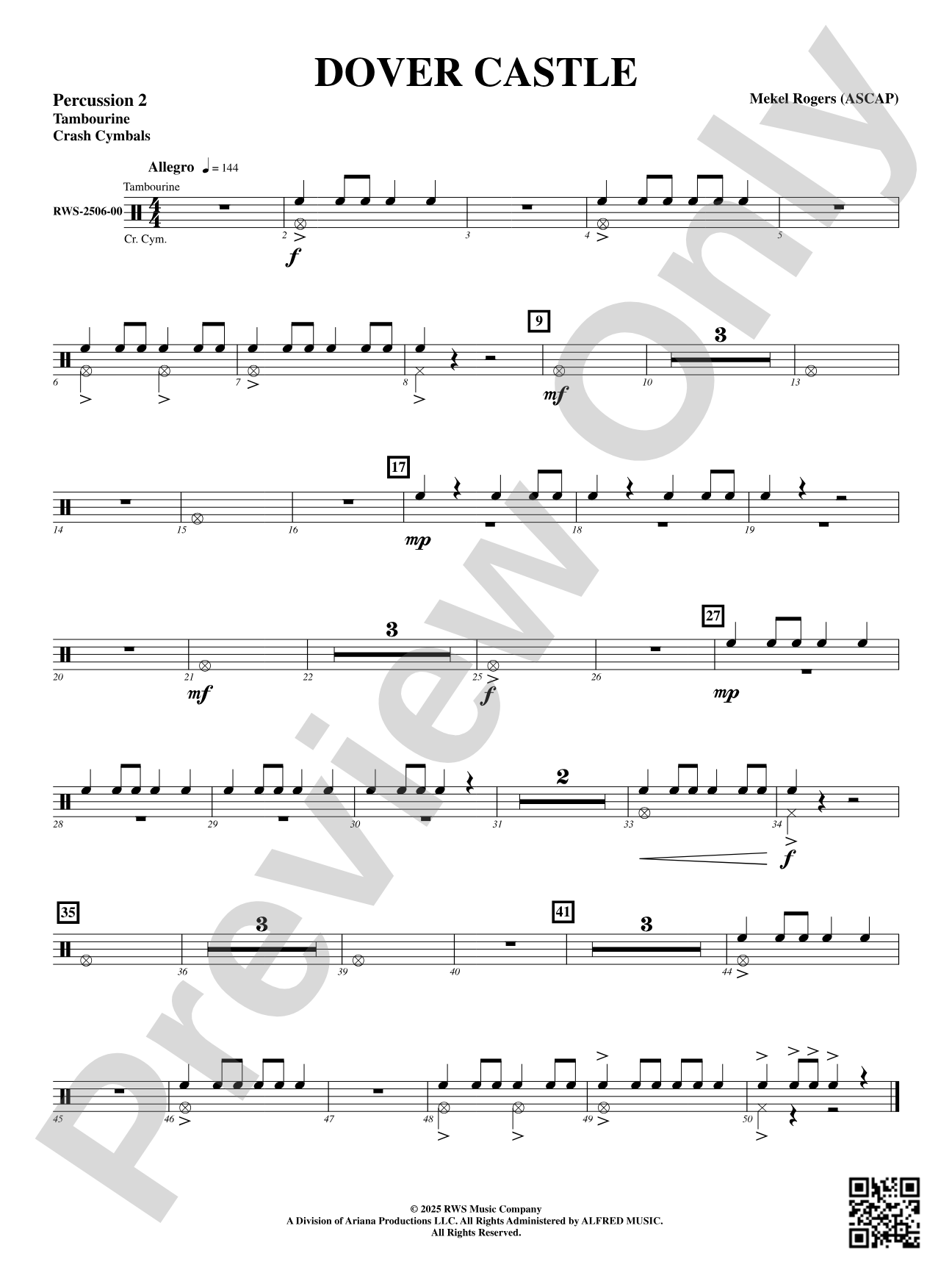 Dover Castle: 2nd Percussion