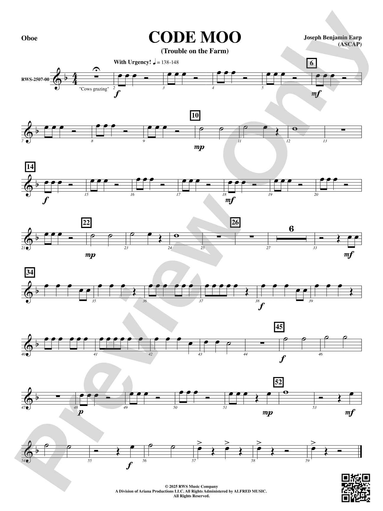 Code Moo (Trouble on the Farm): Oboe