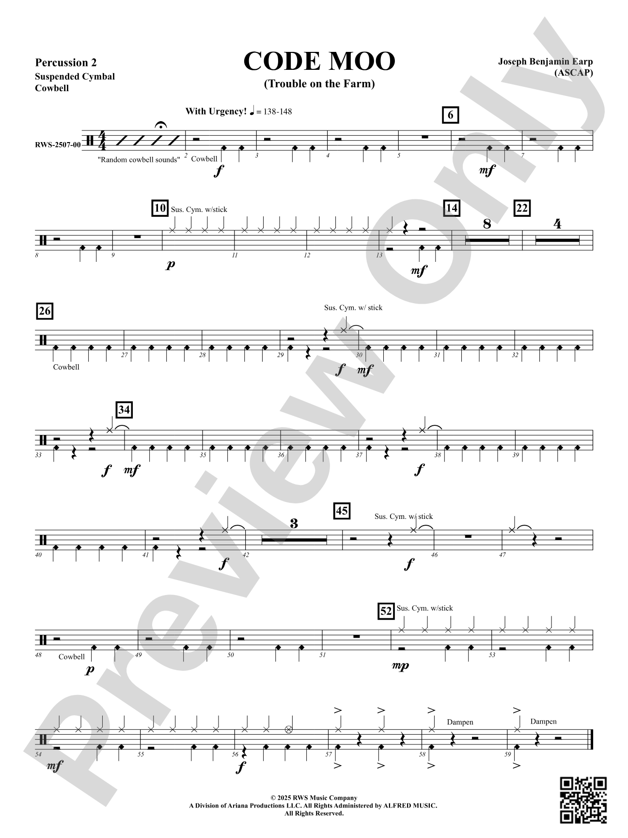 Code Moo (Trouble on the Farm): 2nd Percussion