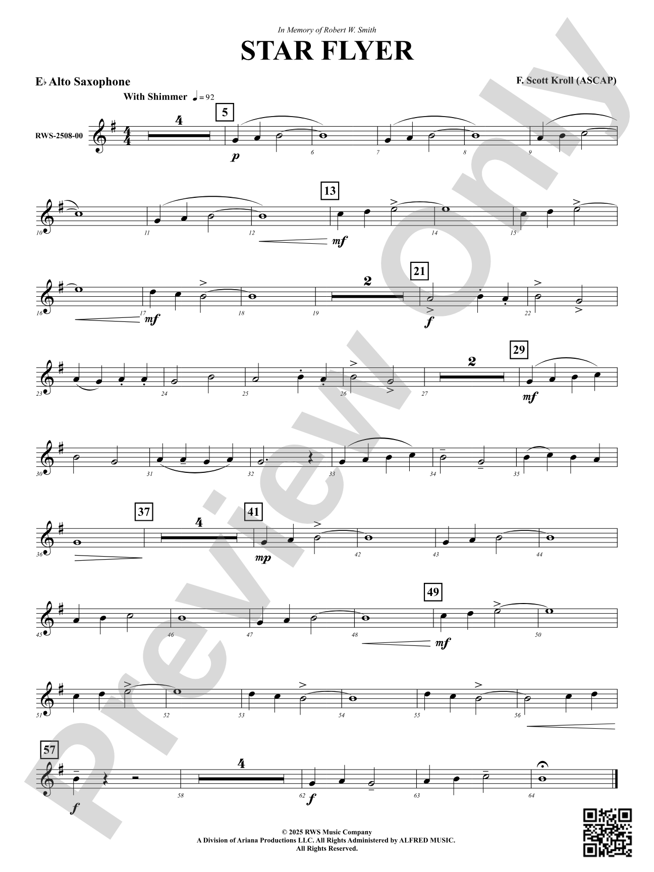 Star Flyer: E-flat Alto Saxophone