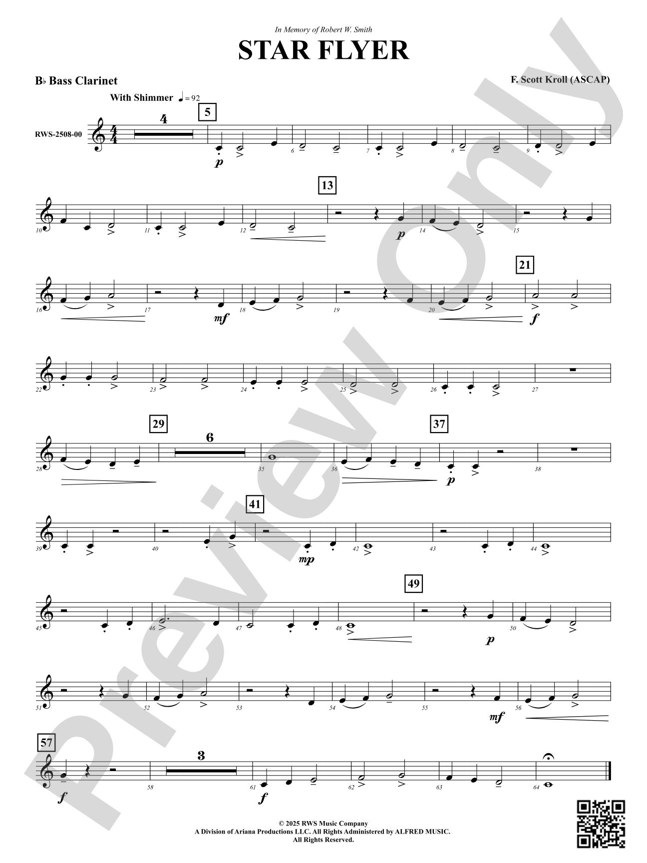 Star Flyer: B-flat Bass Clarinet