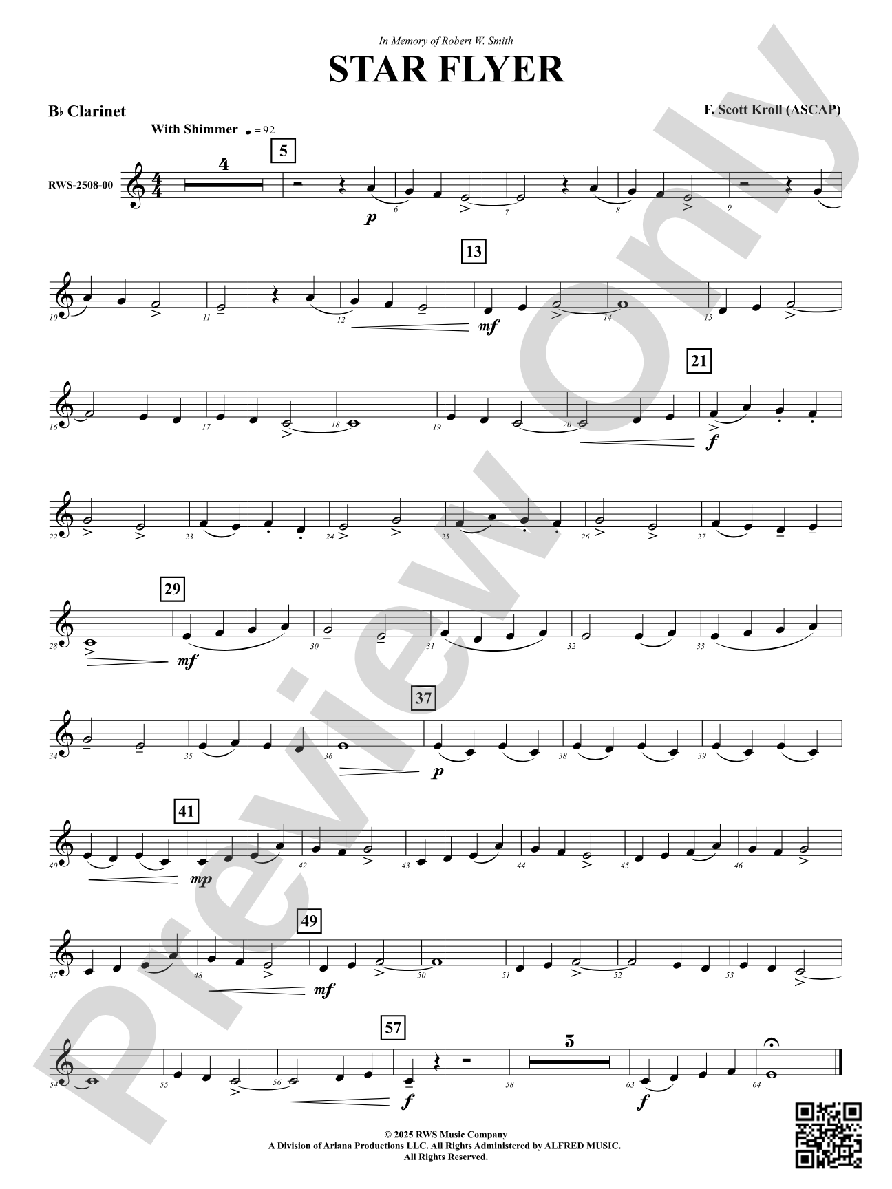 Star Flyer: B-flat Clarinet