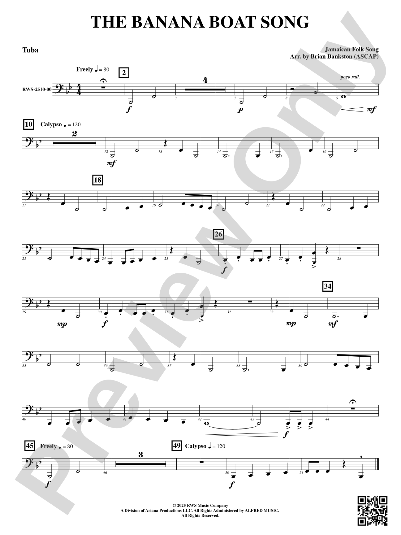 The Banana Boat Song: Tuba