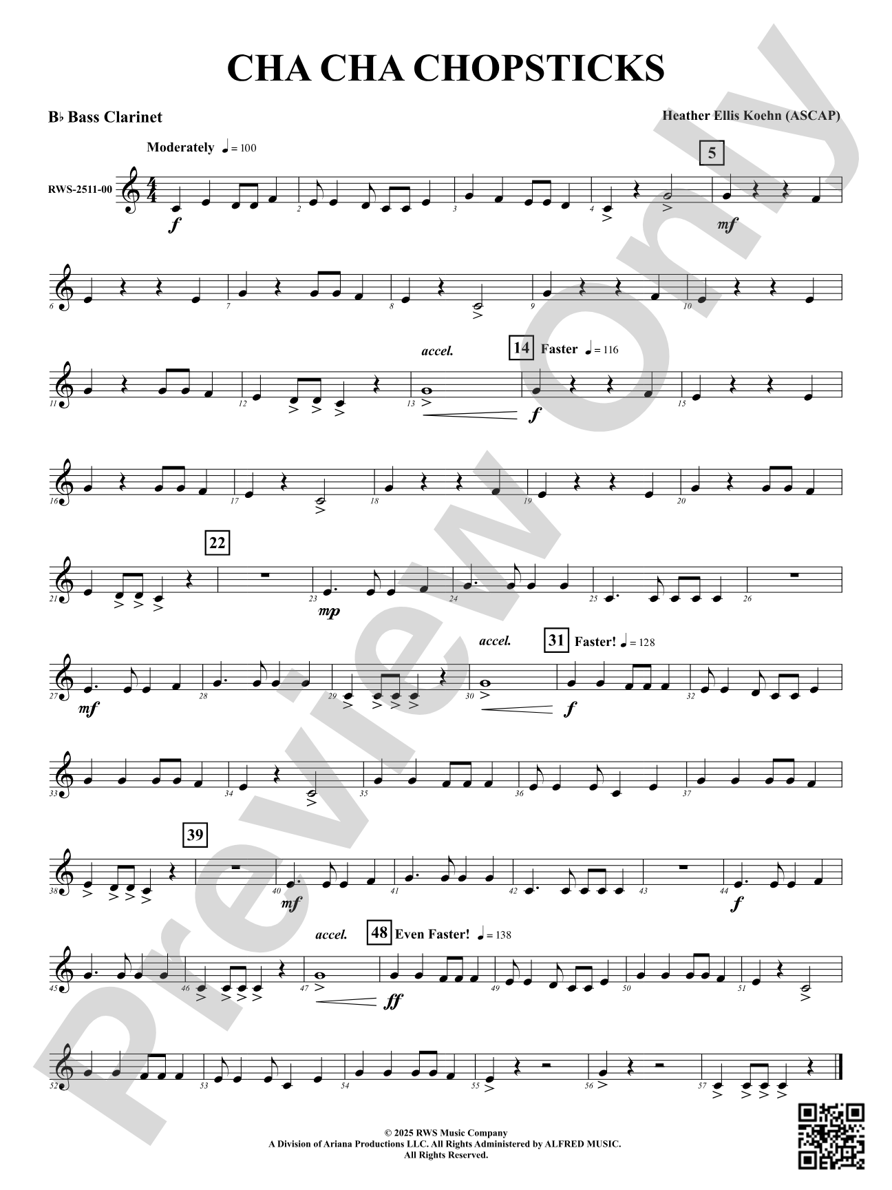 Cha Cha Chopsticks: B-flat Bass Clarinet