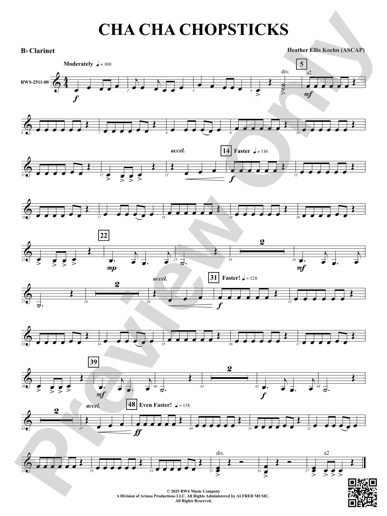 Cha Cha Chopsticks: B-flat Clarinet