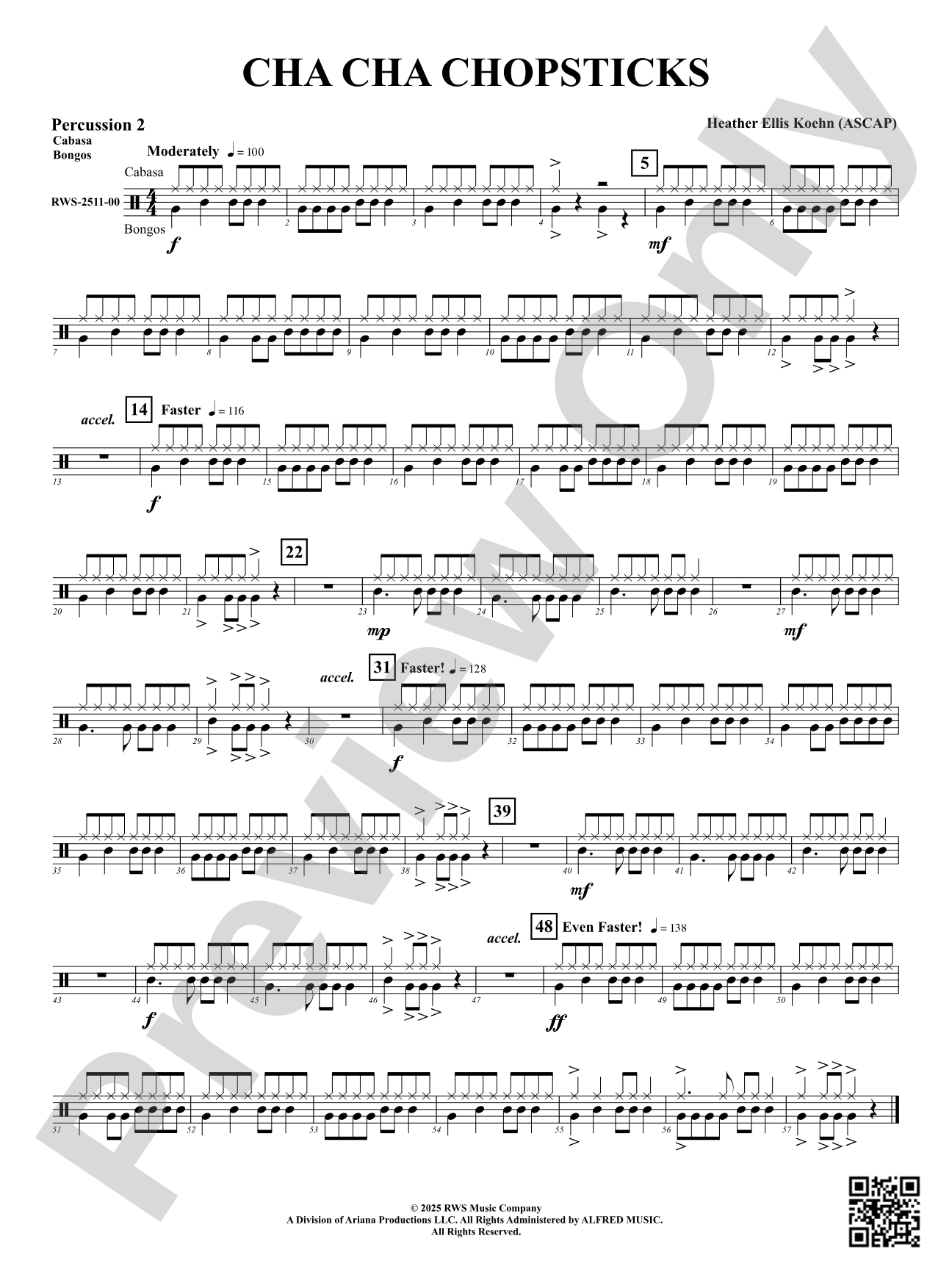 Cha Cha Chopsticks: 2nd Percussion