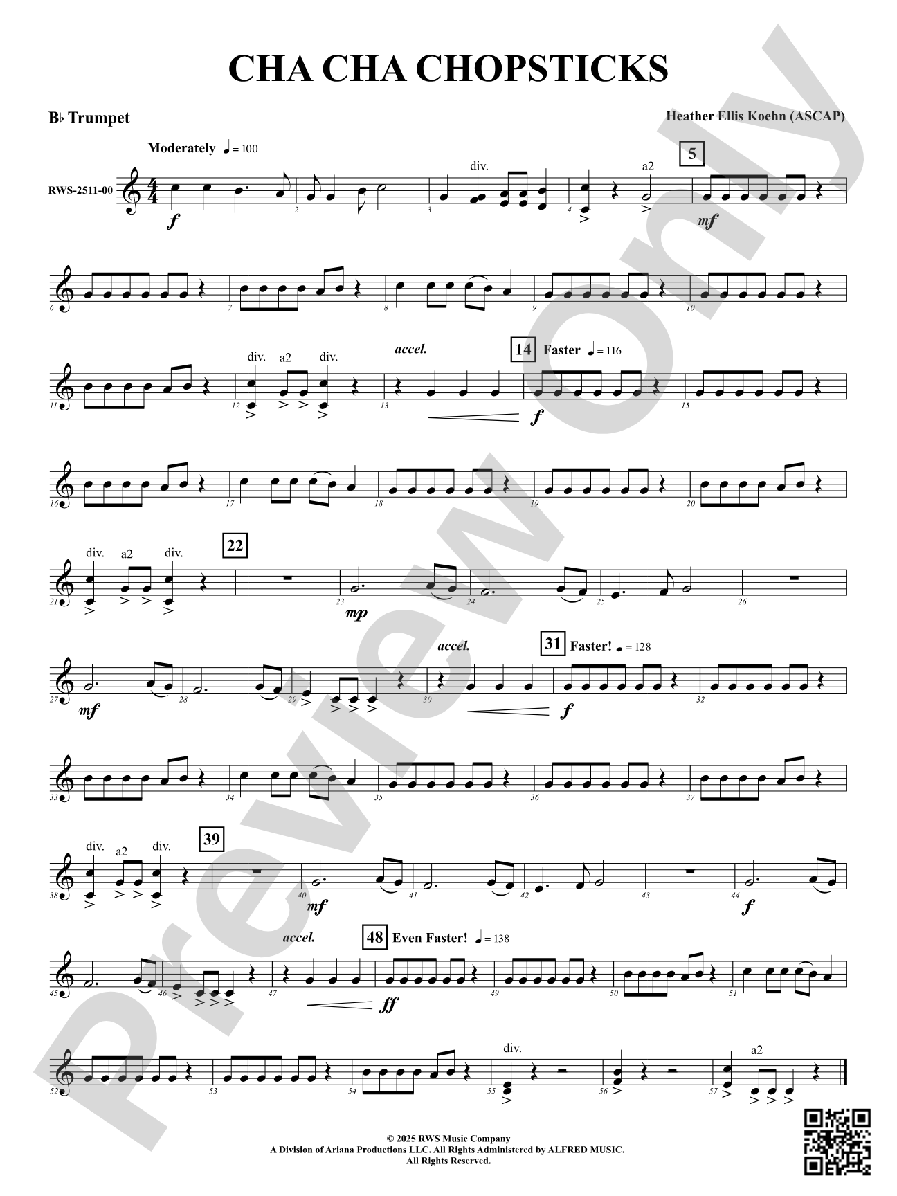 Cha Cha Chopsticks: B-flat Trumpet