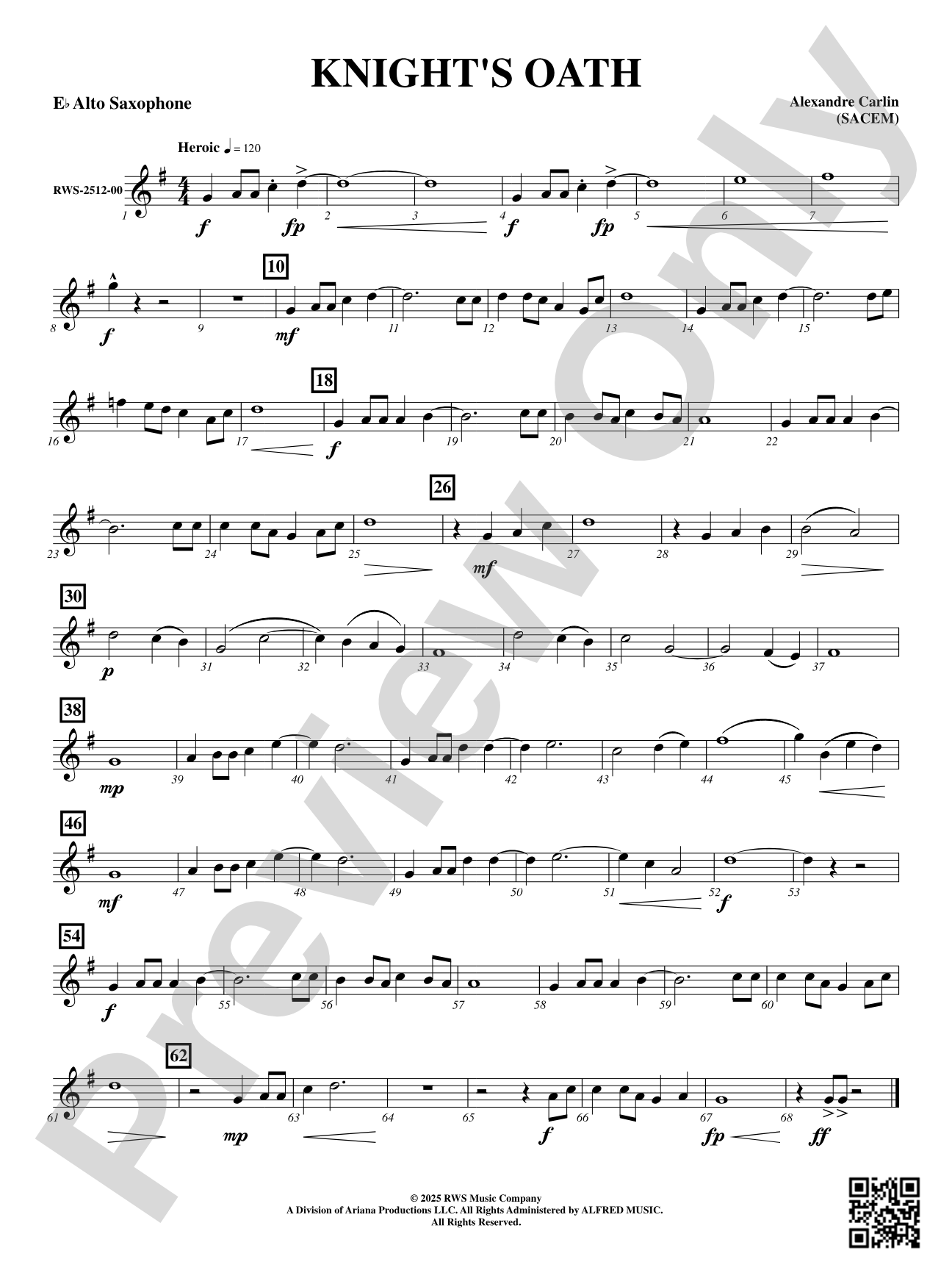 Knight's Oath: E-flat Alto Saxophone