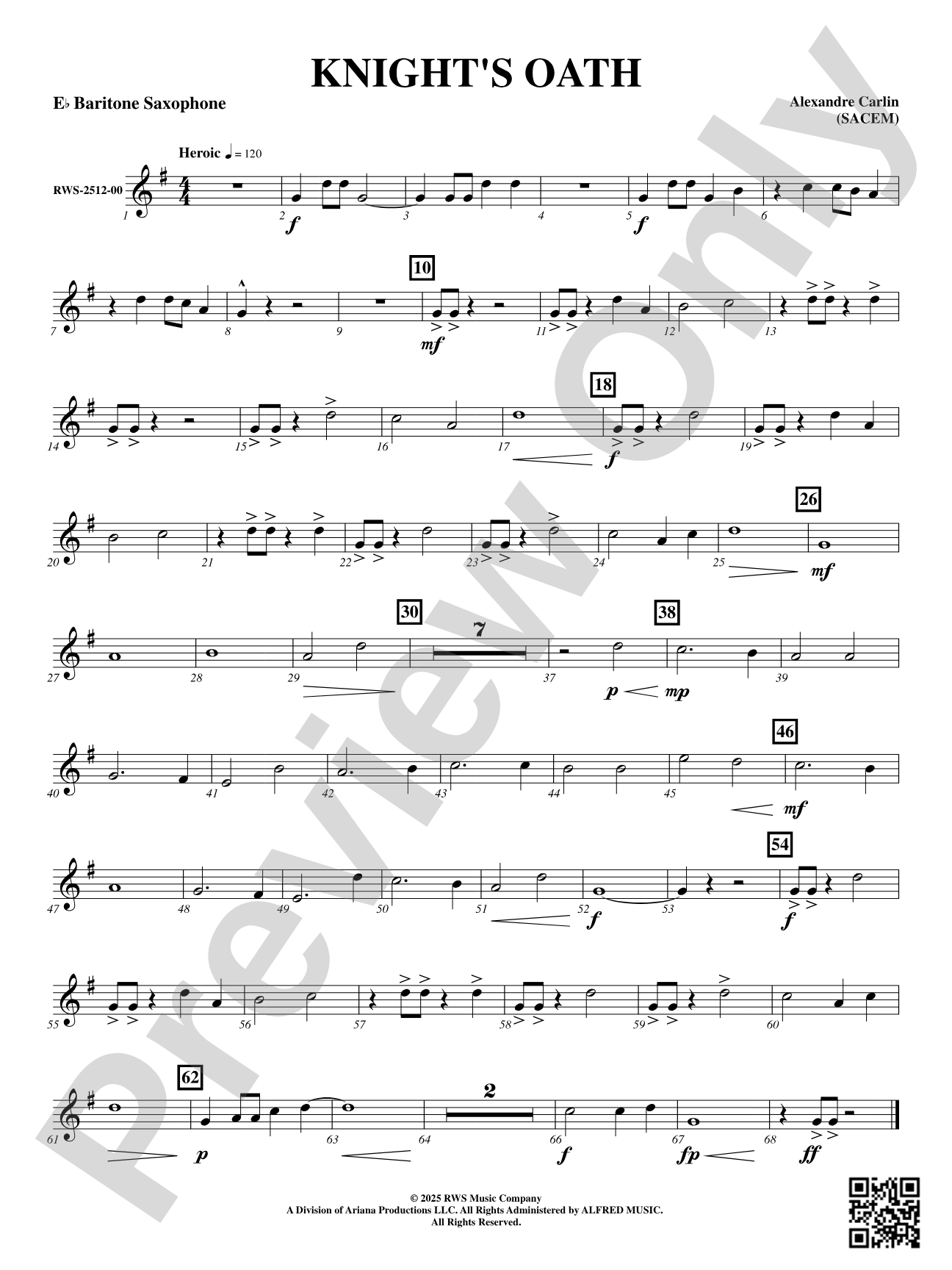 Knight's Oath: E-flat Baritone Saxophone