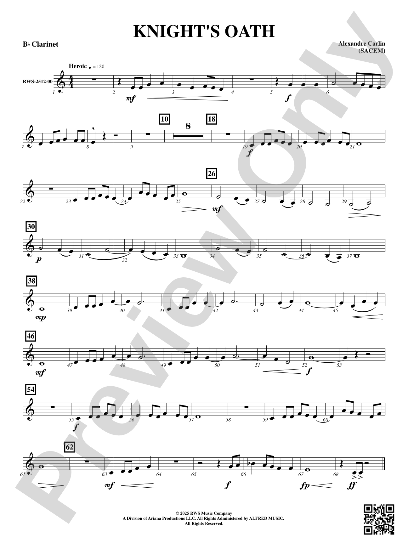 Knight's Oath: B-flat Clarinet