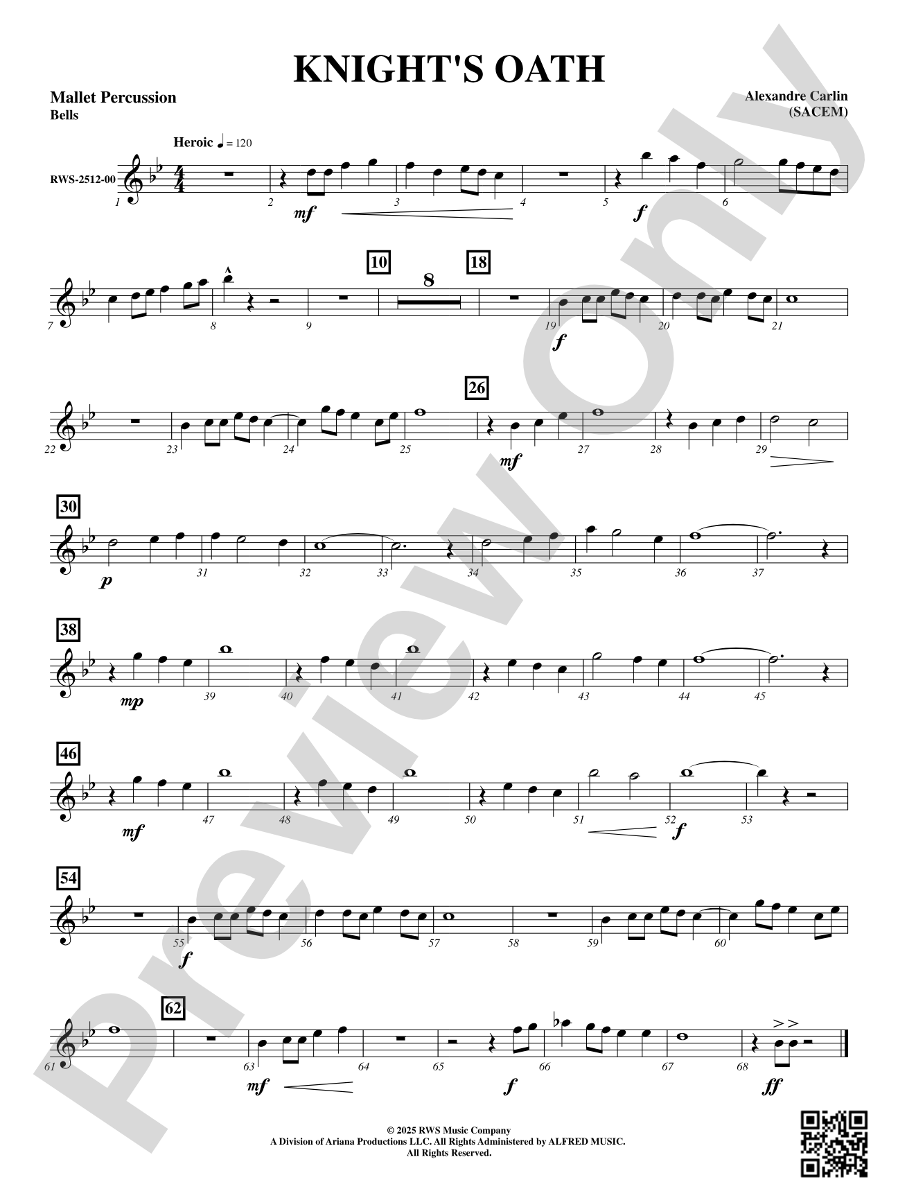 Knight's Oath: Mallet Percussion: Bells