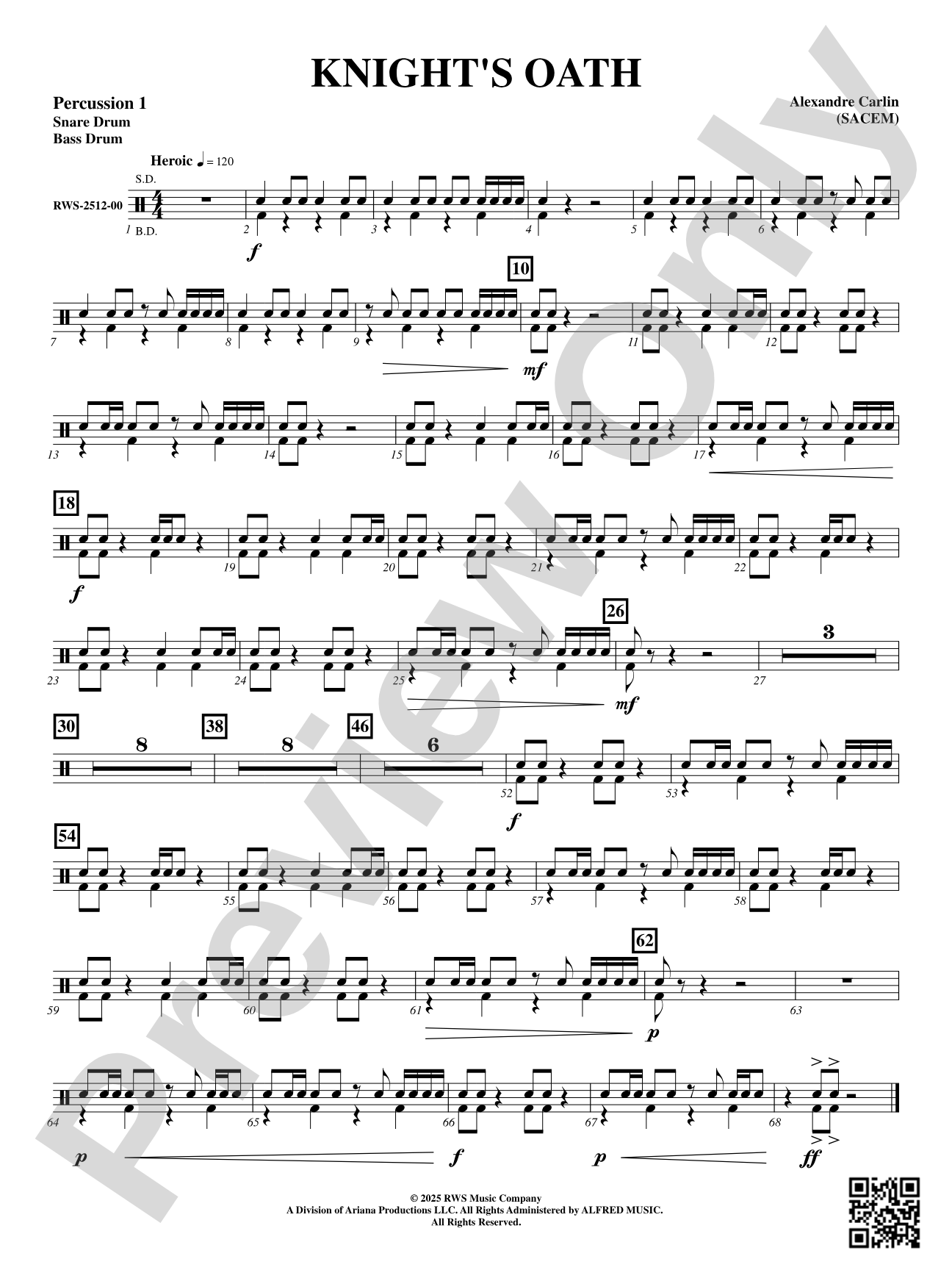 Knight's Oath: 1st Percussion