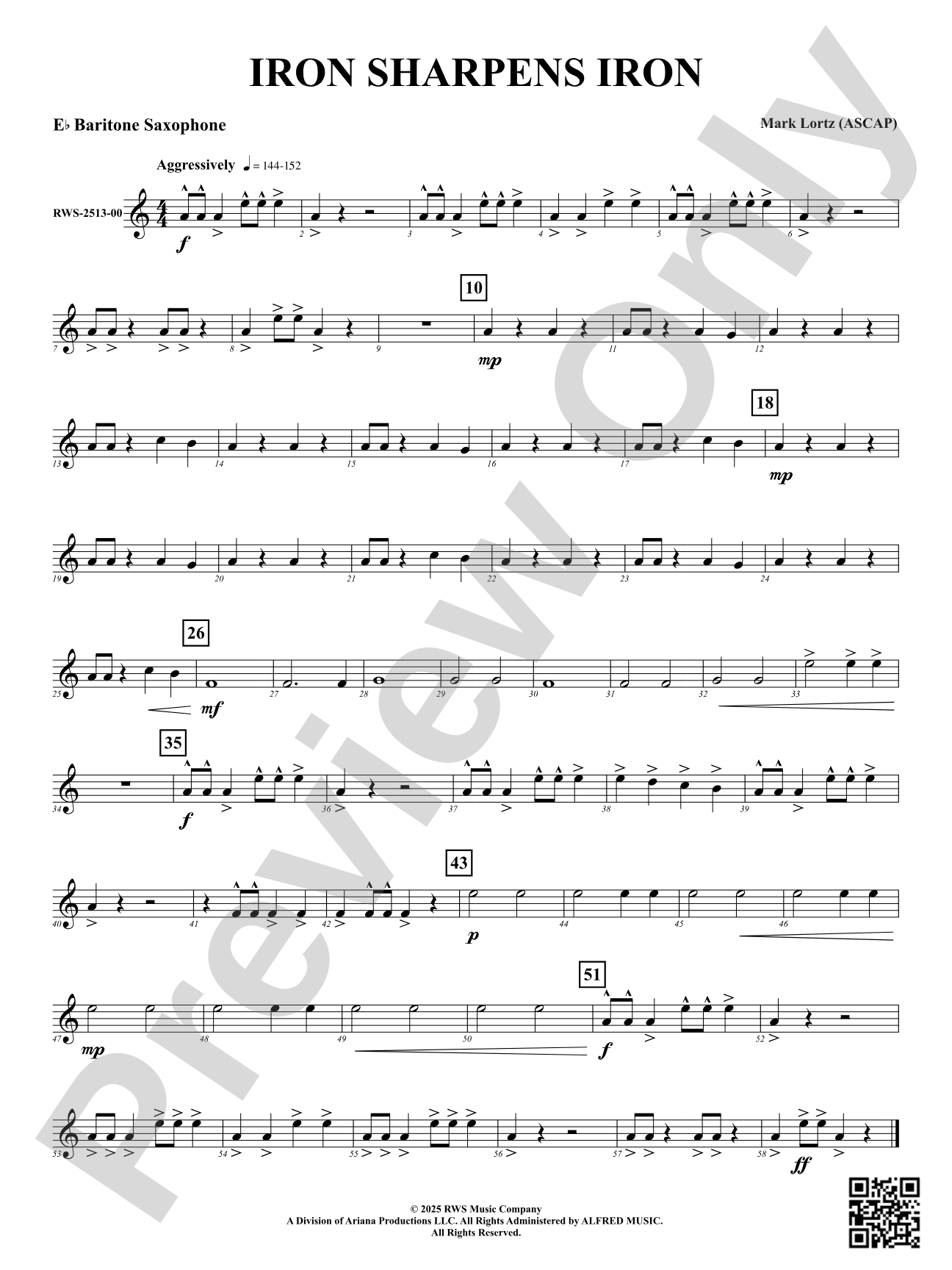 Iron Sharpens Iron: E-flat Baritone Saxophone
