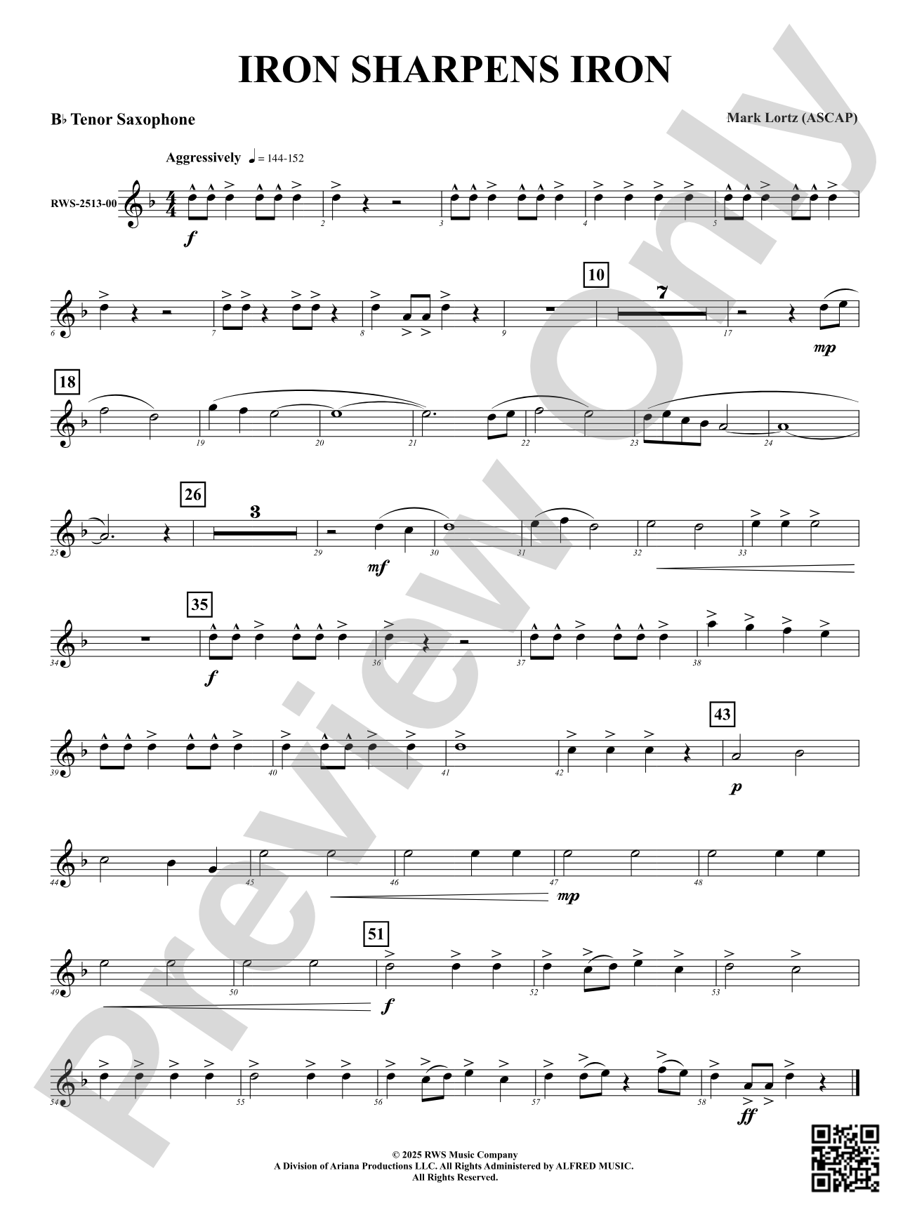 Iron Sharpens Iron: B-flat Tenor Saxophone