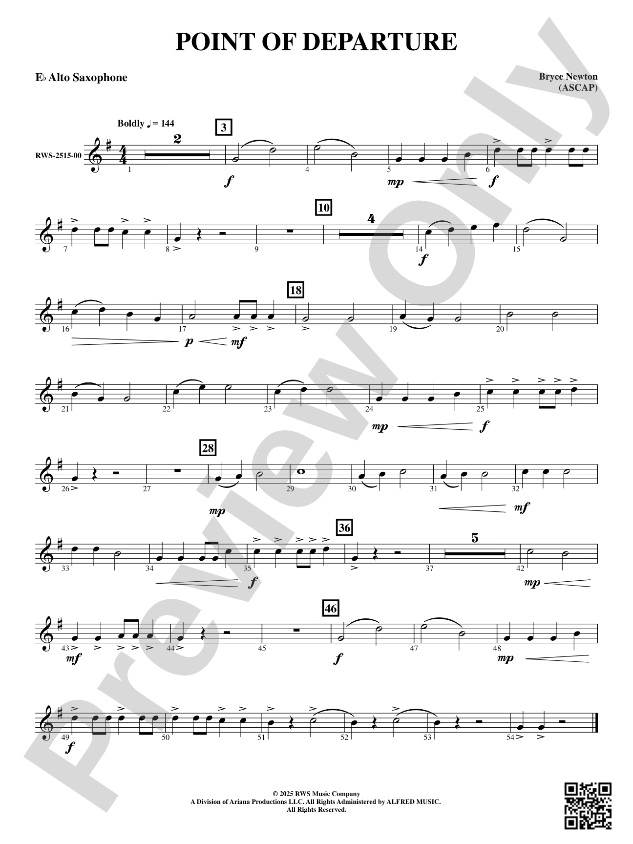 Point of Departure: E-flat Alto Saxophone