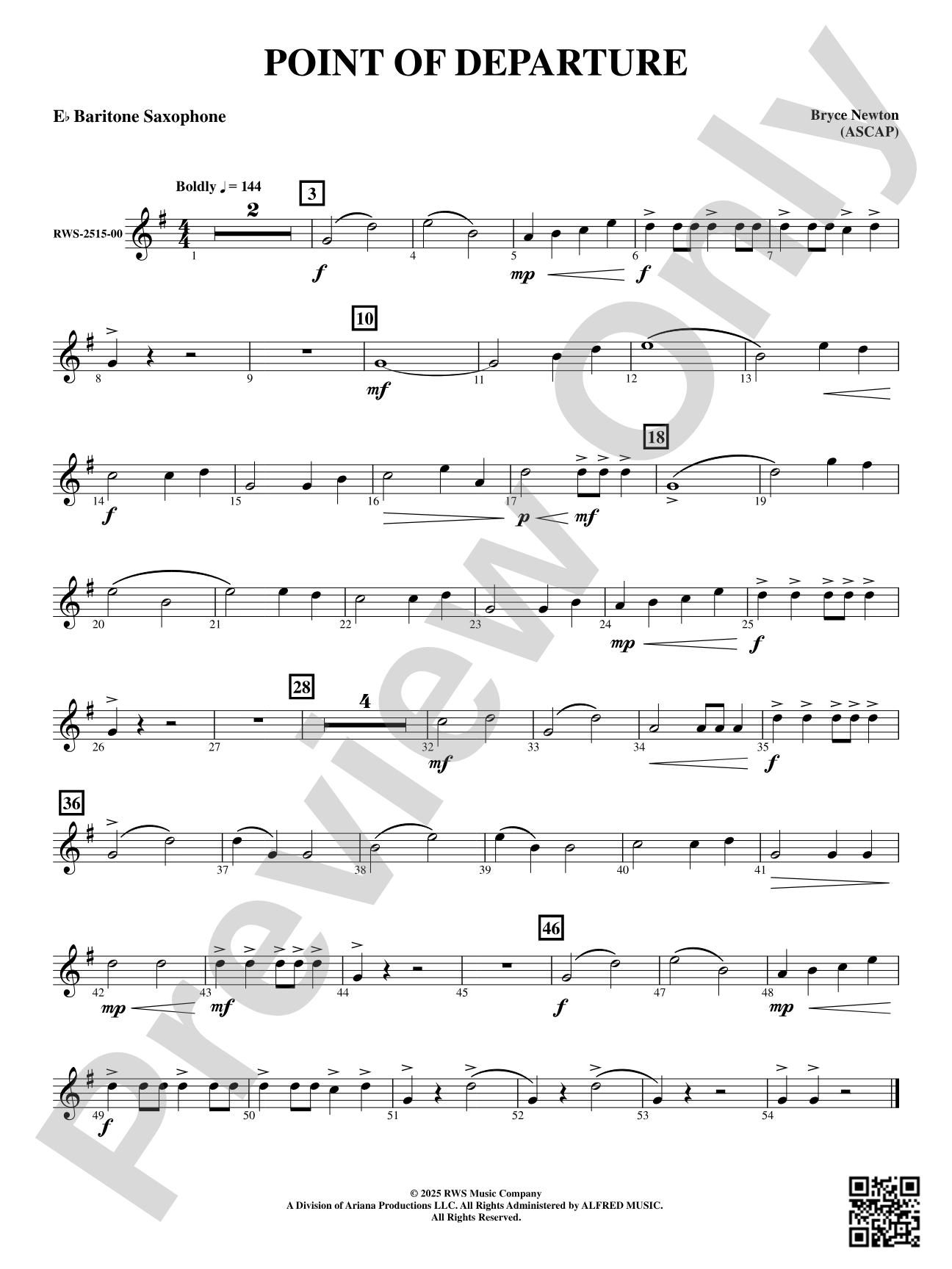 Point of Departure: E-flat Baritone Saxophone