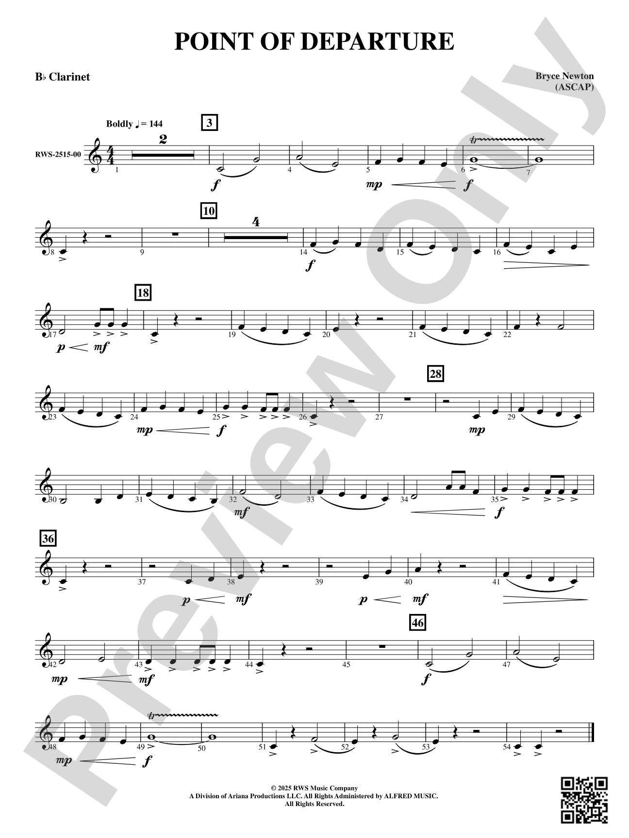 Point of Departure: B-flat Clarinet