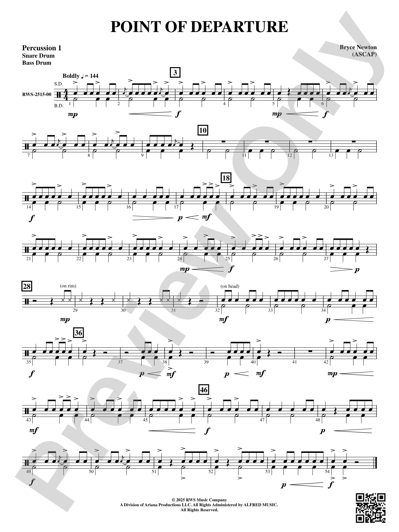Point of Departure: 1st Percussion
