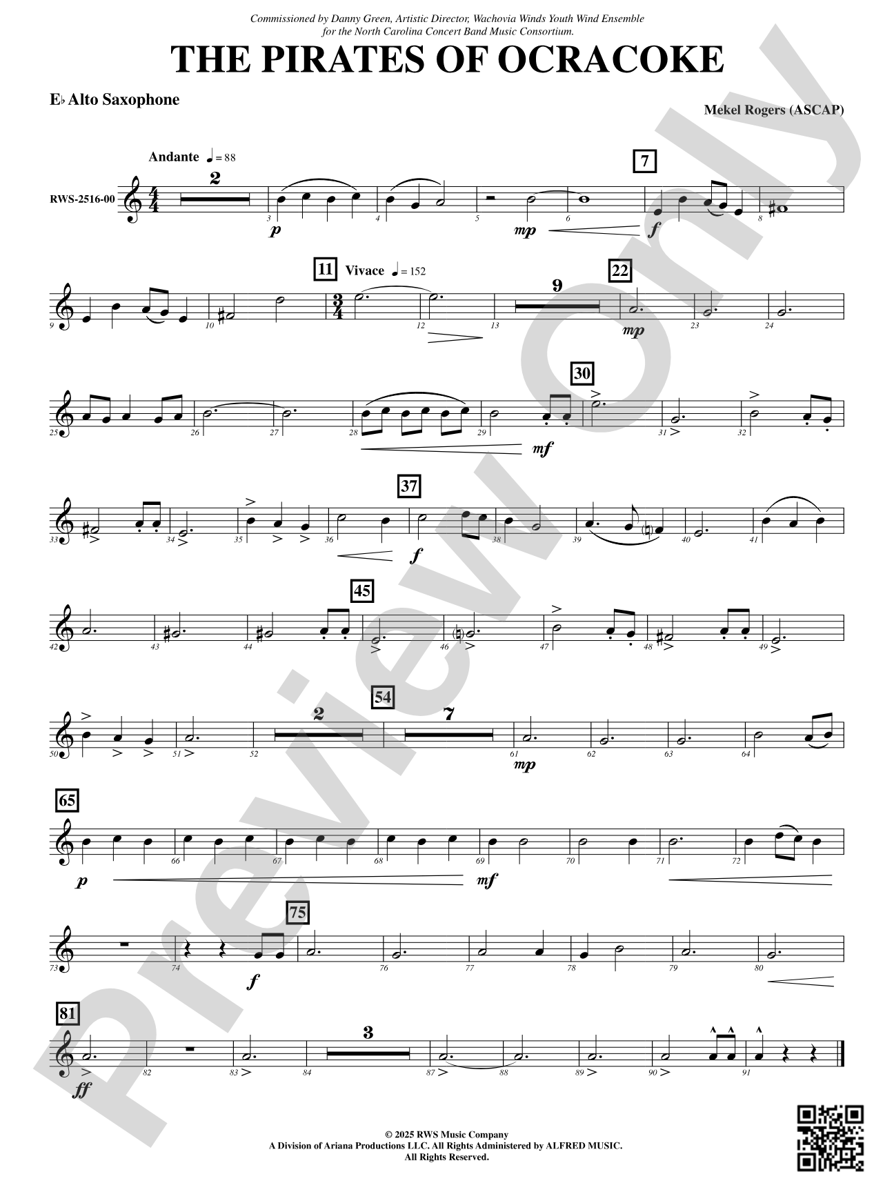 The Pirates Of Ocracoke: E-flat Alto Saxophone