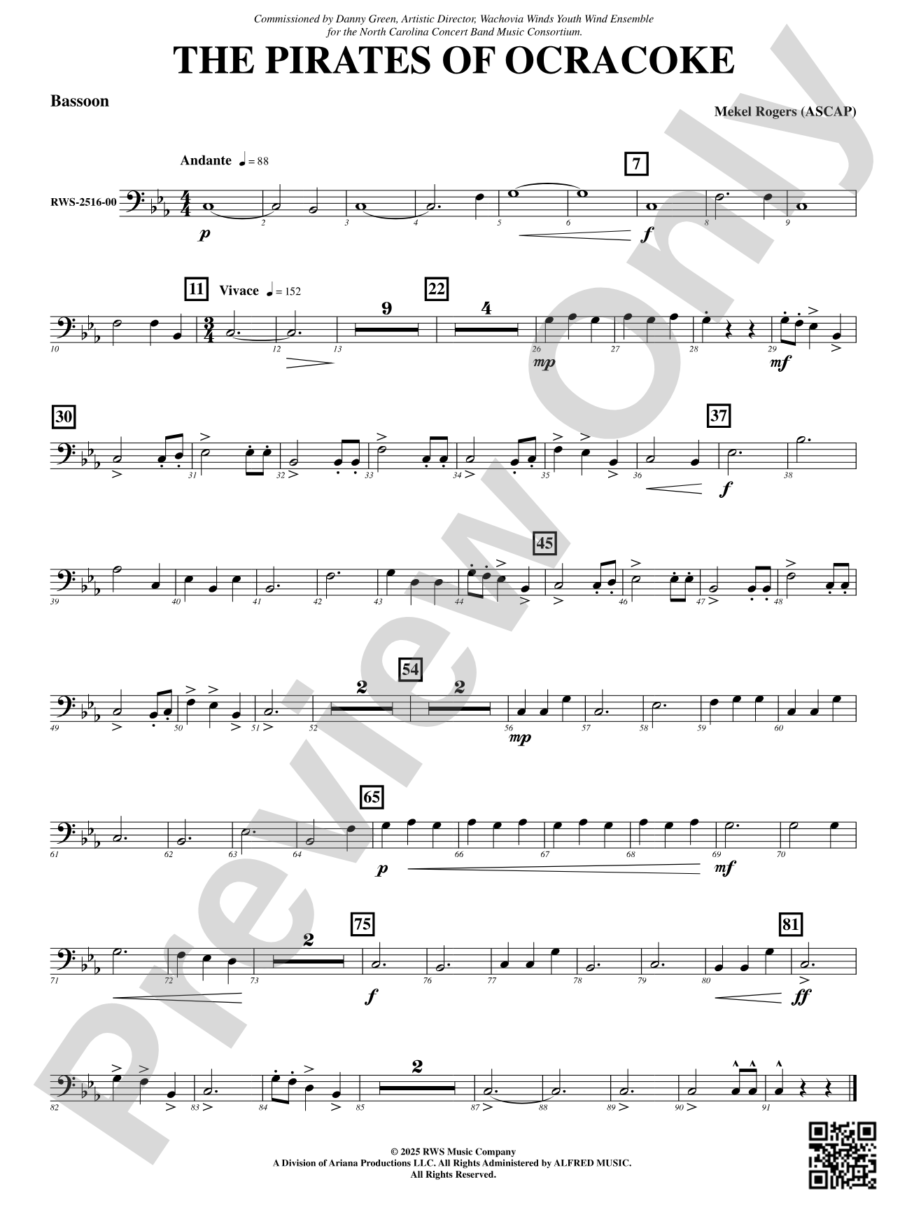 The Pirates Of Ocracoke: Bassoon