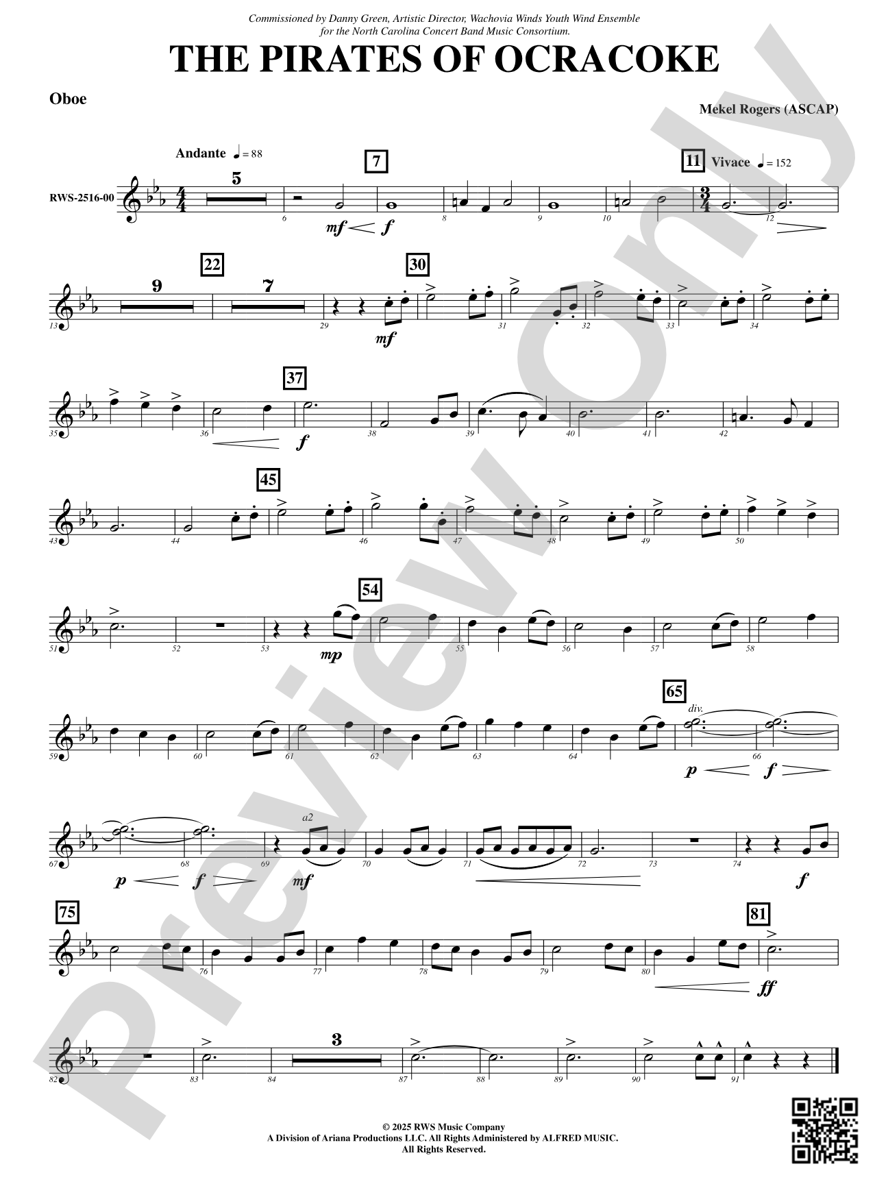 The Pirates Of Ocracoke: Oboe