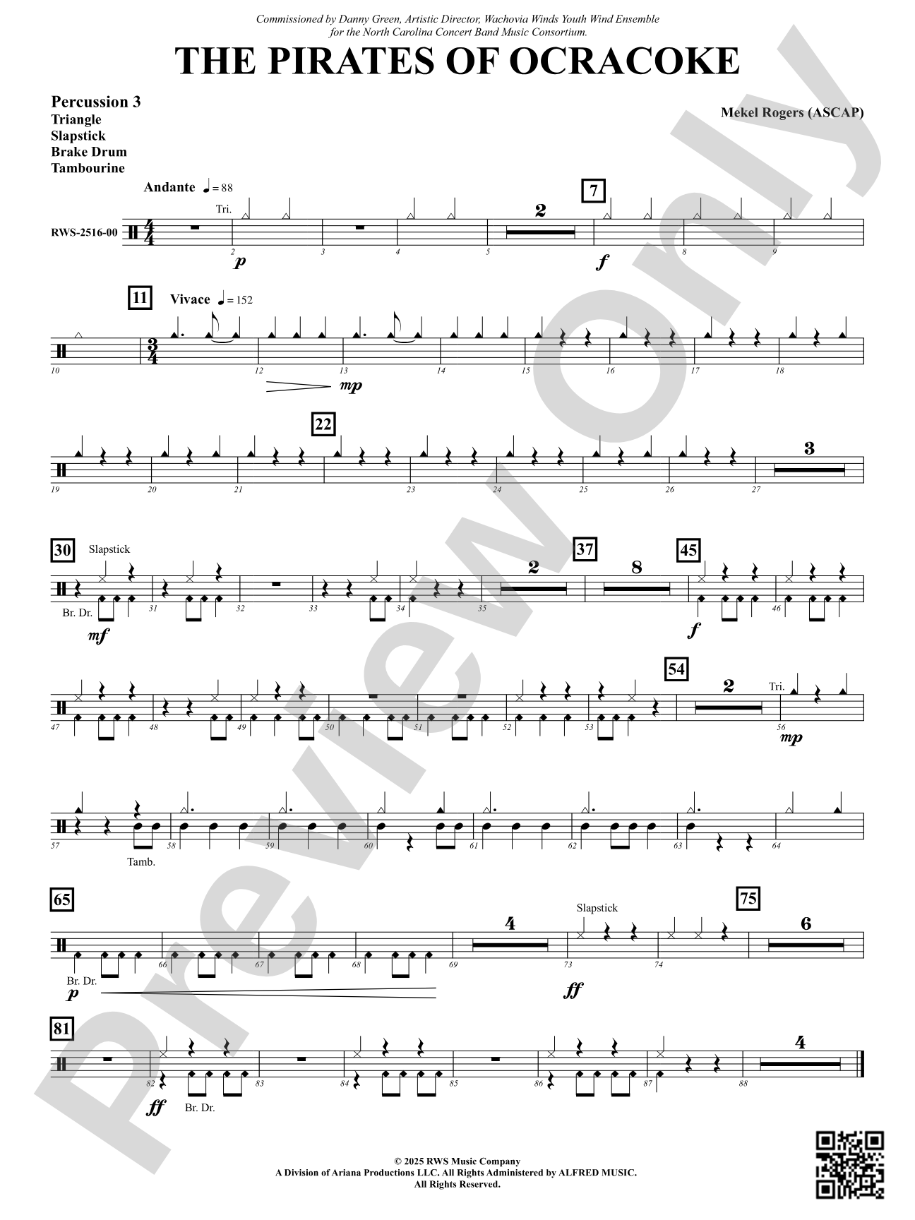 The Pirates Of Ocracoke: 3rd Percussion