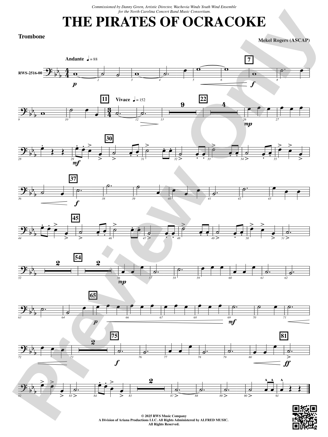 The Pirates Of Ocracoke: Trombone