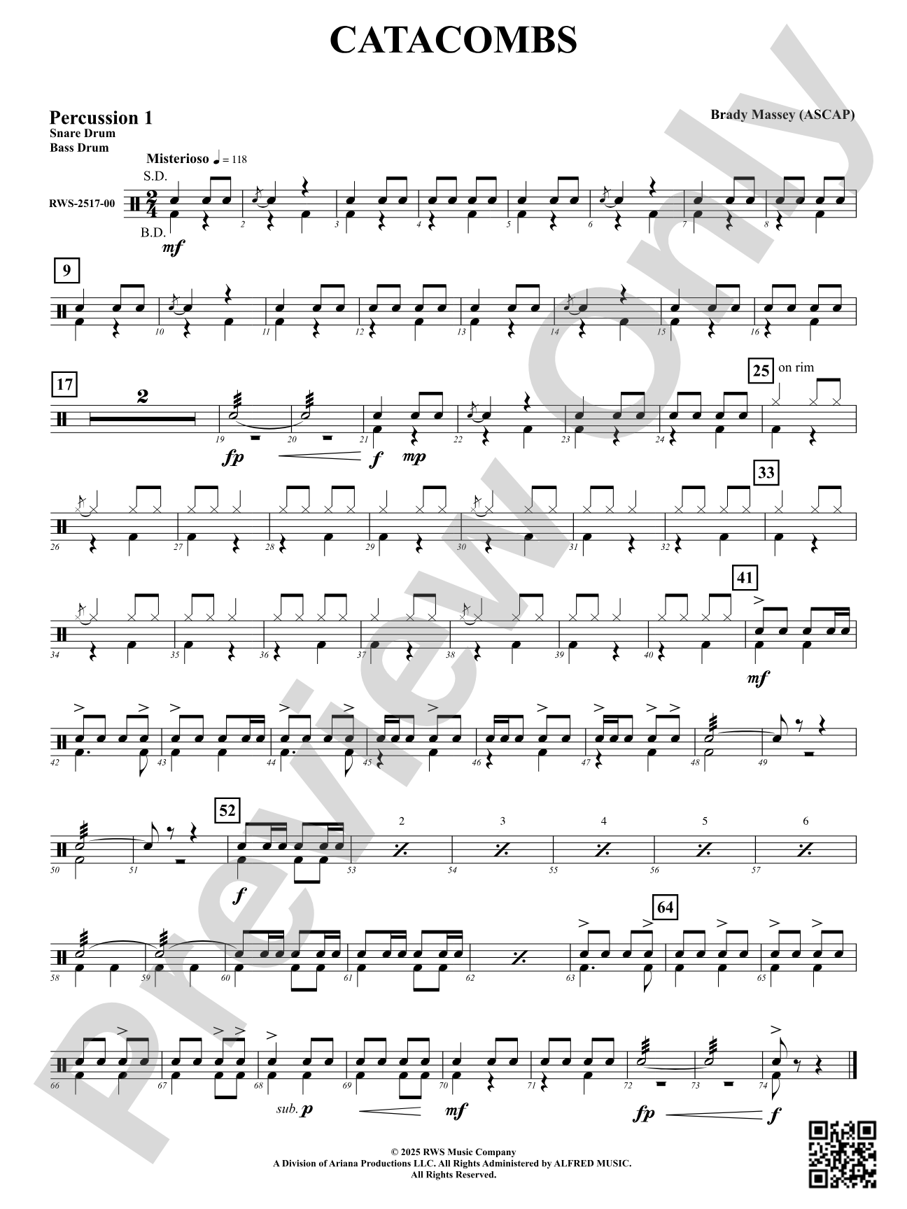 Catacombs: 1st Percussion