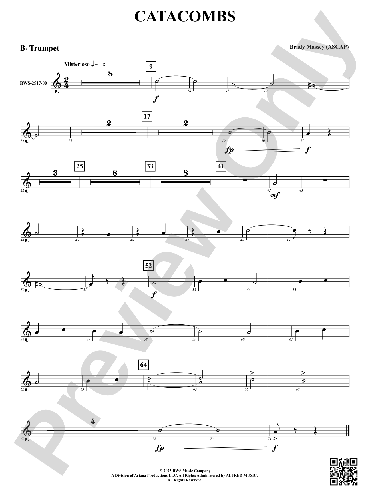 Catacombs: B-flat Trumpet