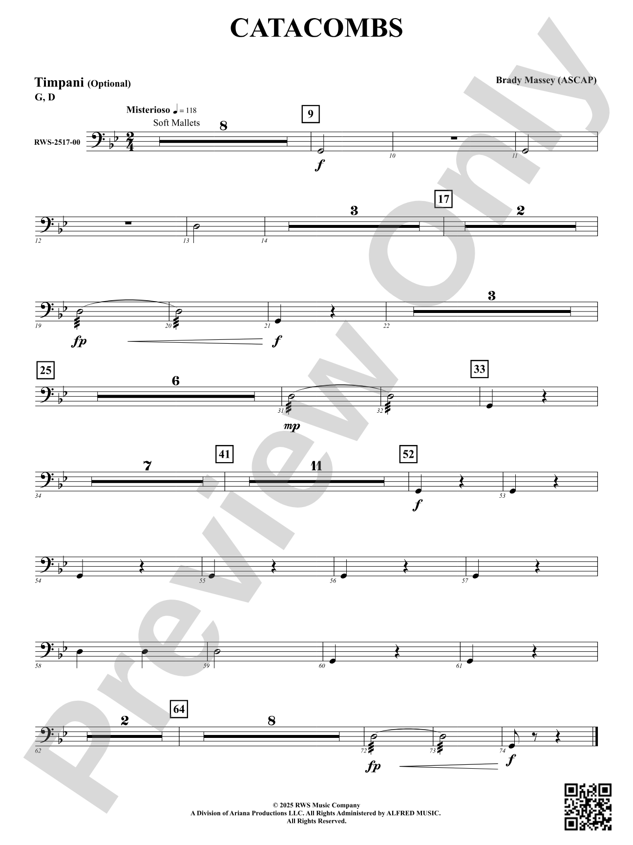 Catacombs: Optional Timpani