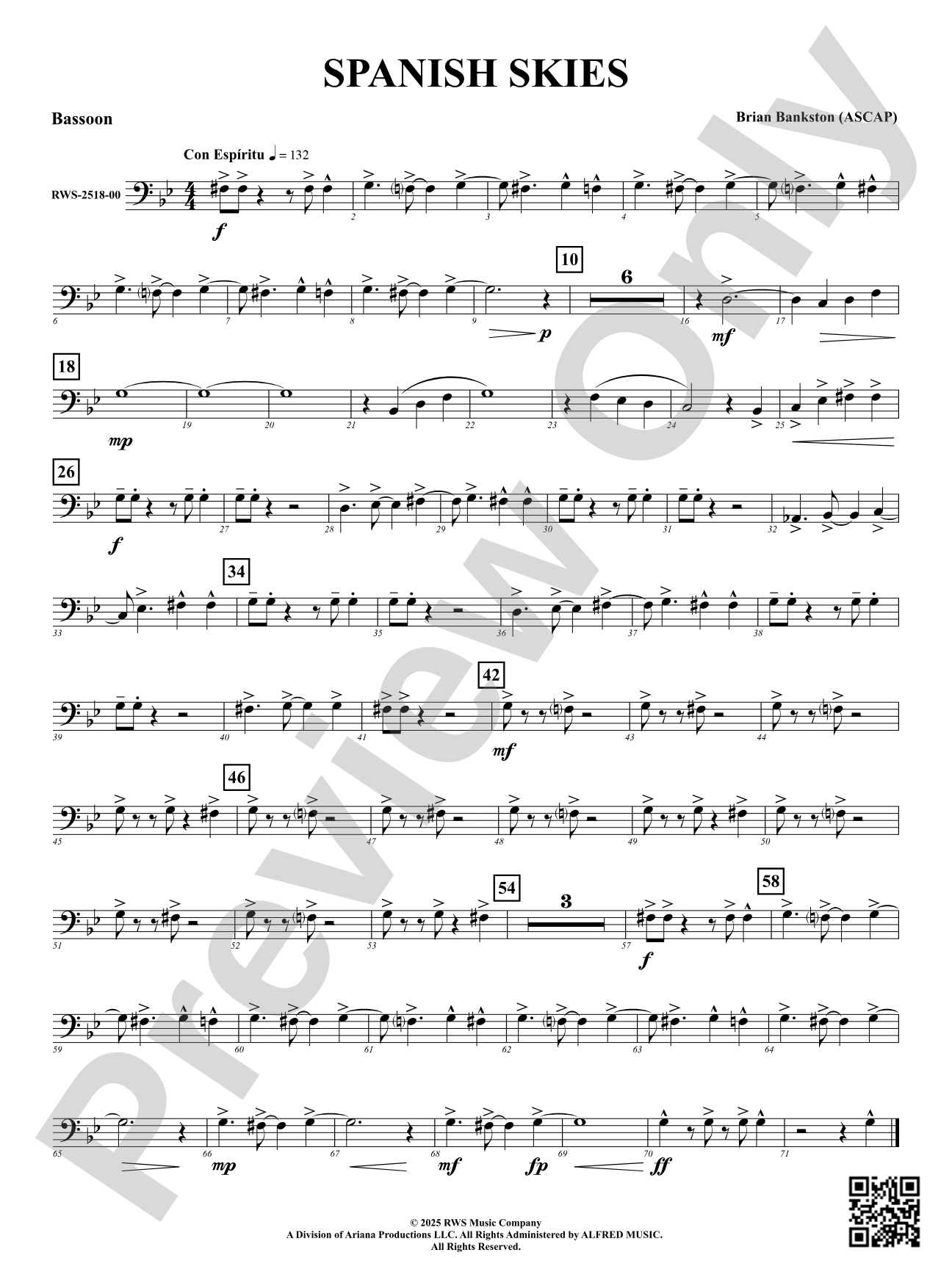 Spanish Skies: Bassoon