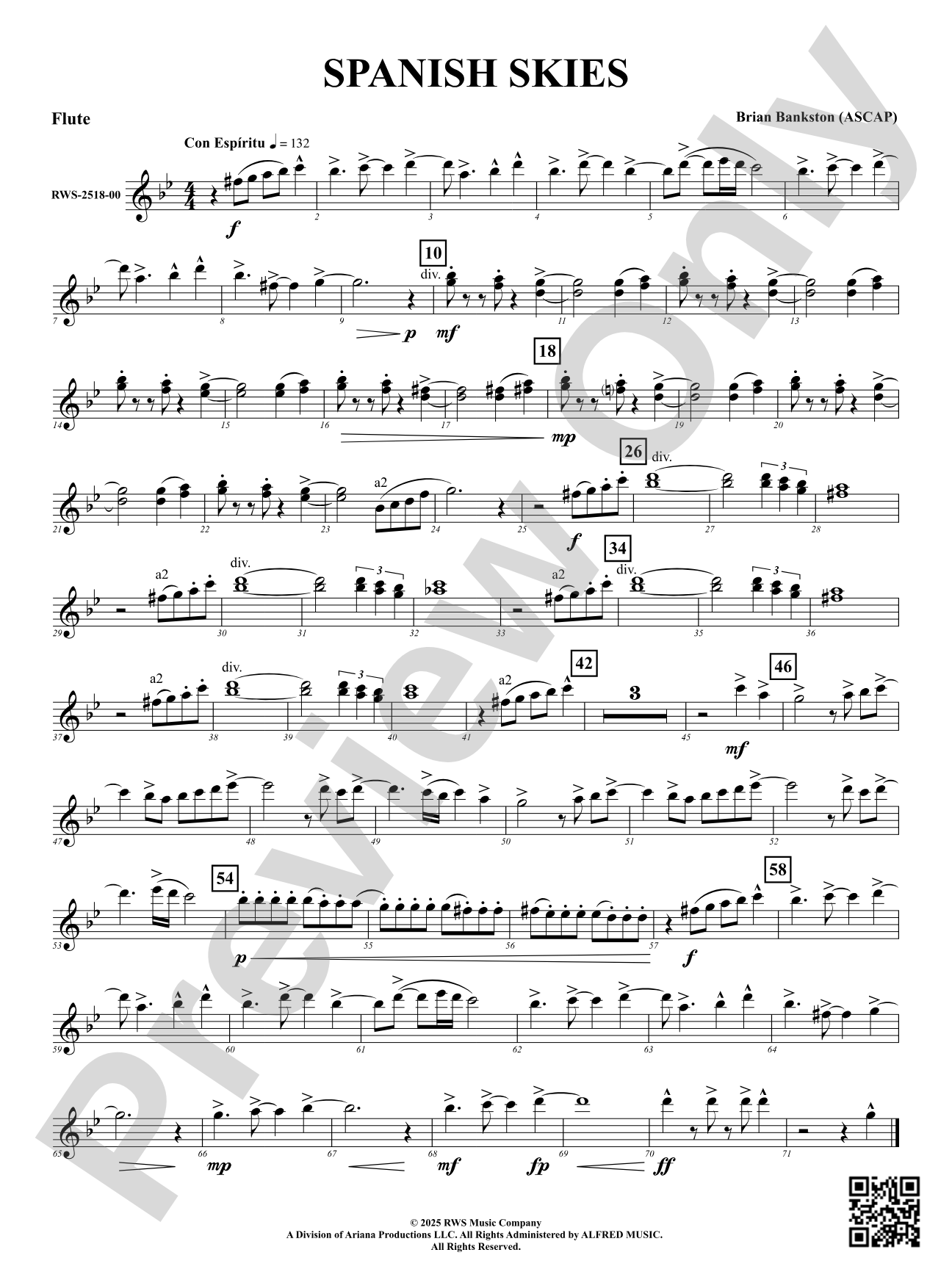 Spanish Skies: Flute