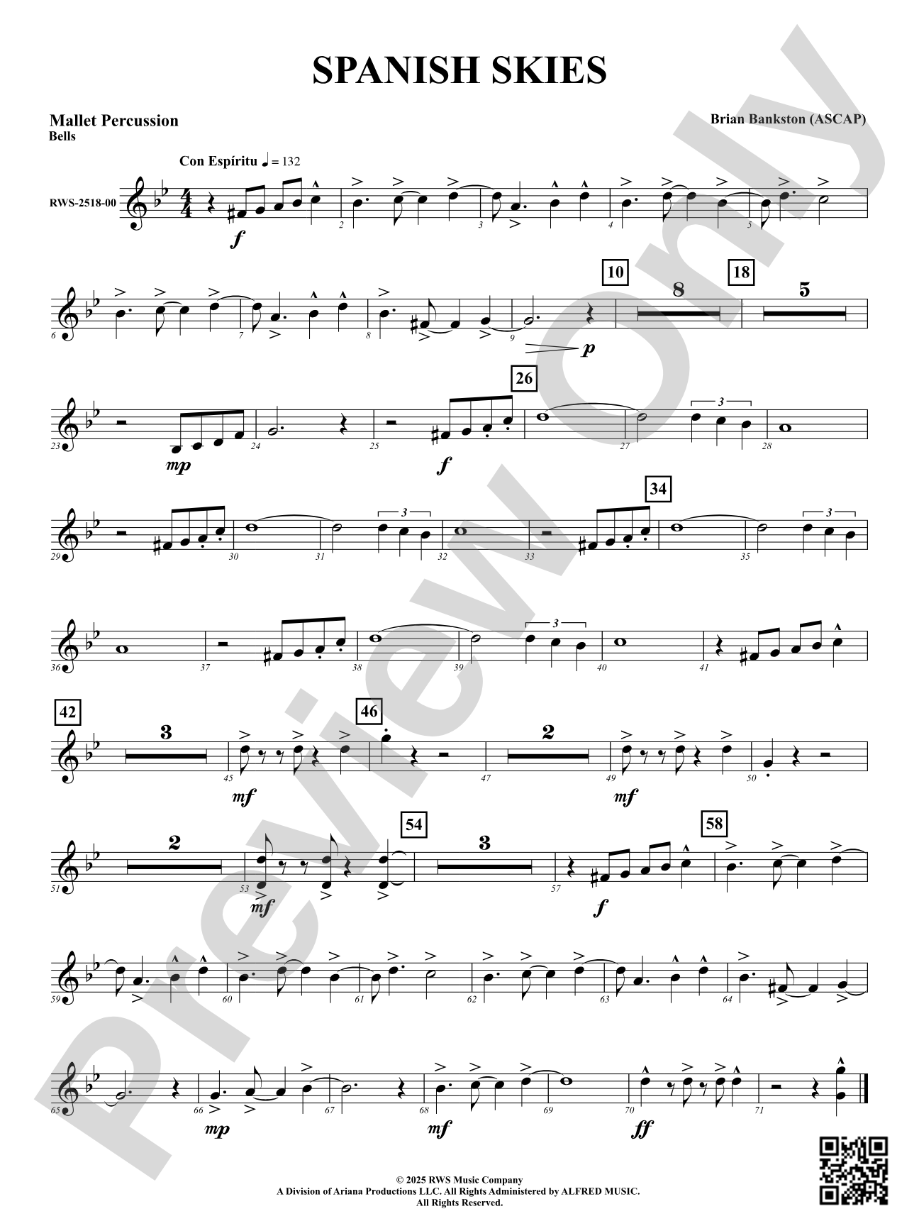 Spanish Skies: Mallet Percussion: Bells