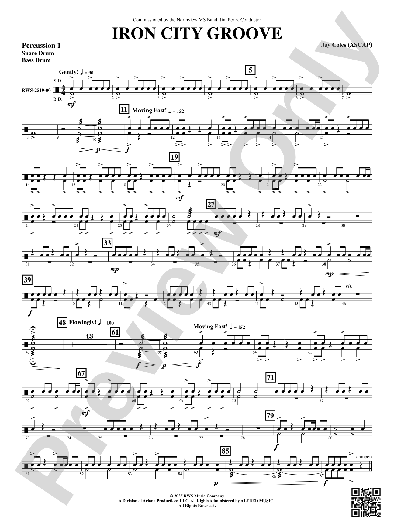 Iron City Groove: 1st Percussion