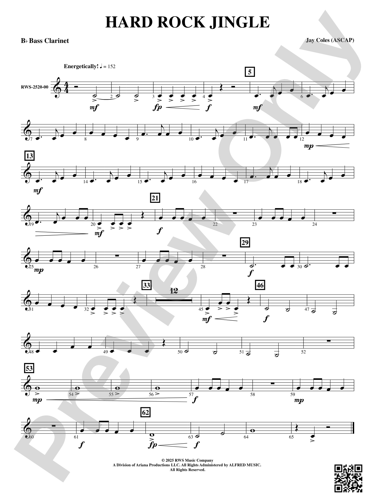 Hard Rock Jingle: B-flat Bass Clarinet