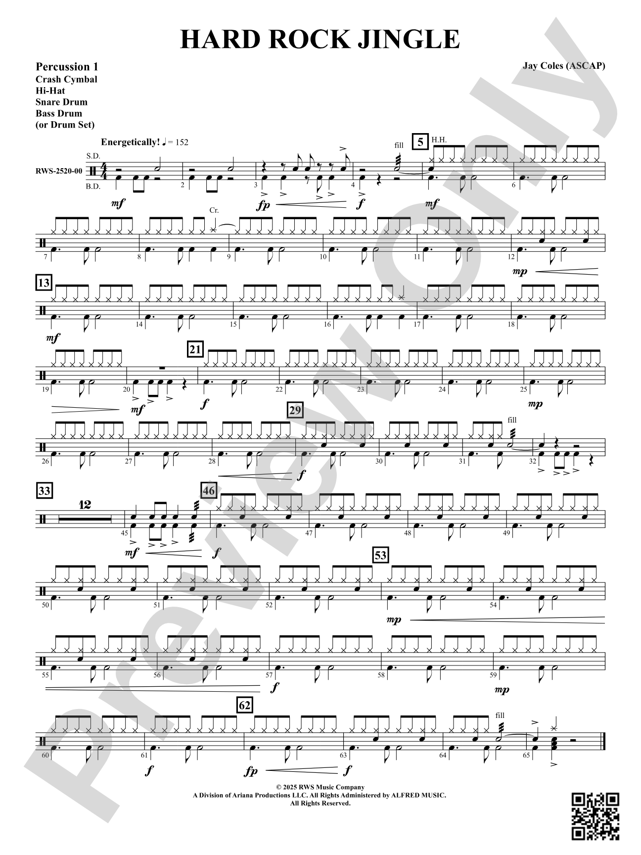 Hard Rock Jingle: 1st Percussion