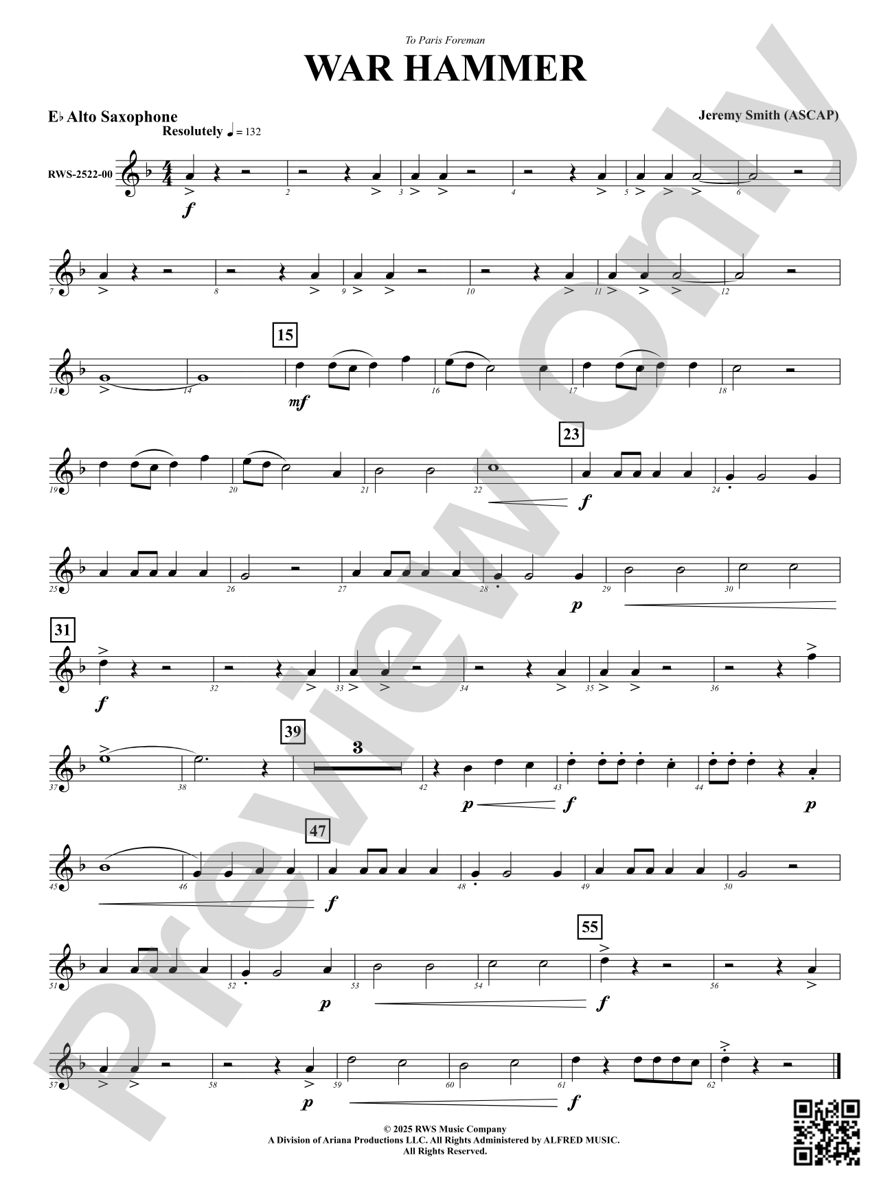 War Hammer: E-flat Alto Saxophone