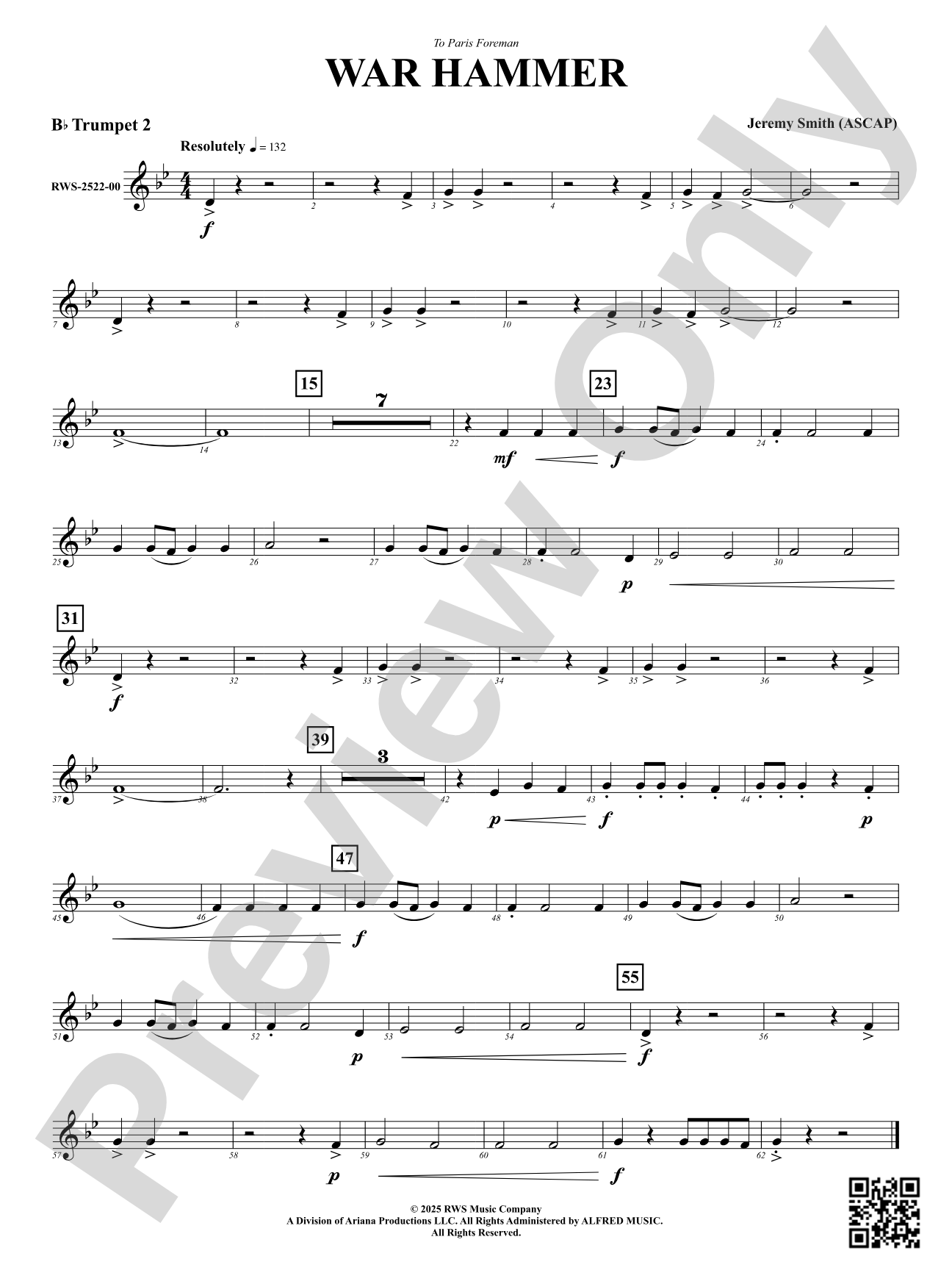 War Hammer: 2nd B-flat Trumpet