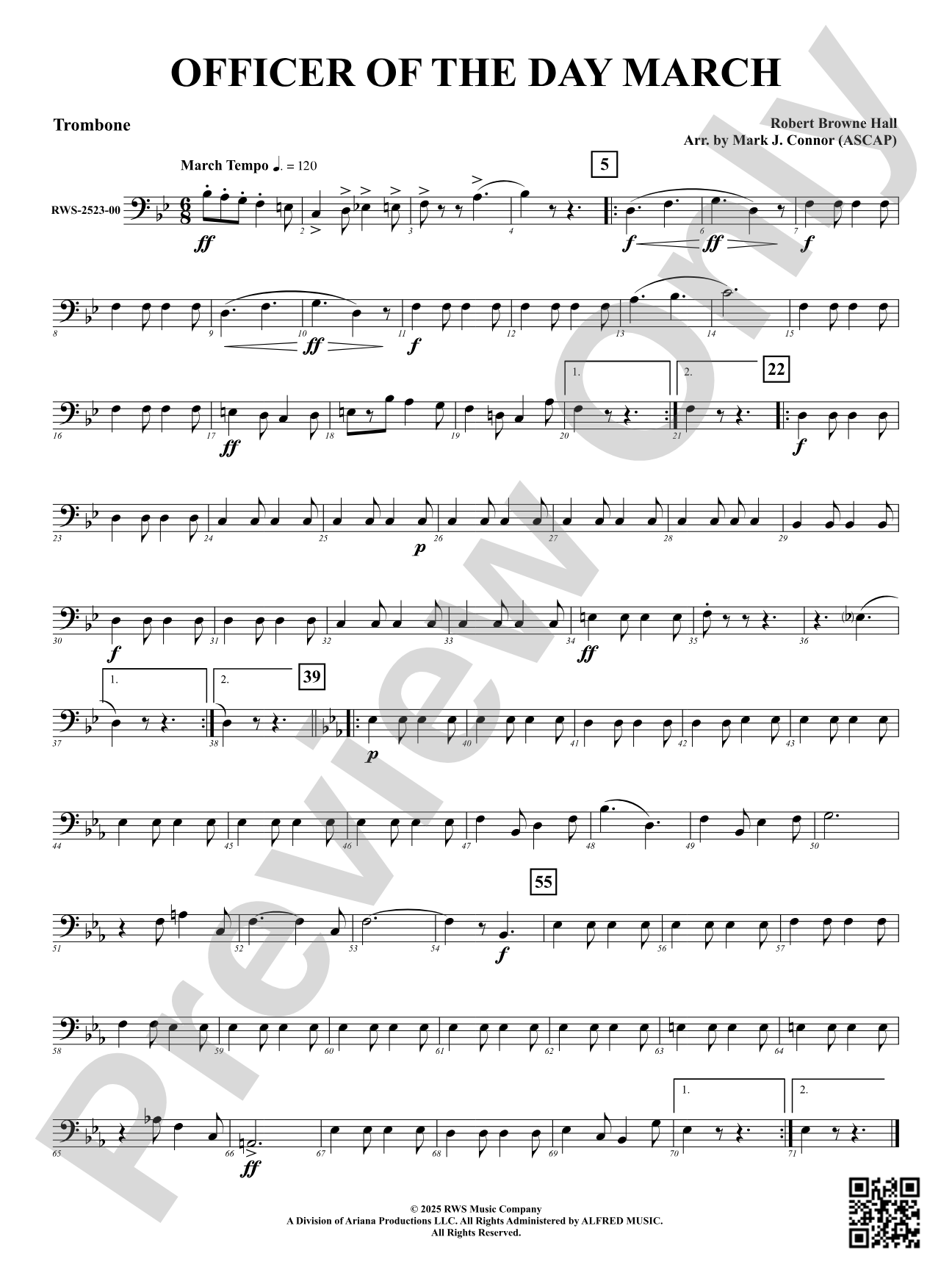 Officer Of The Day March: Trombone