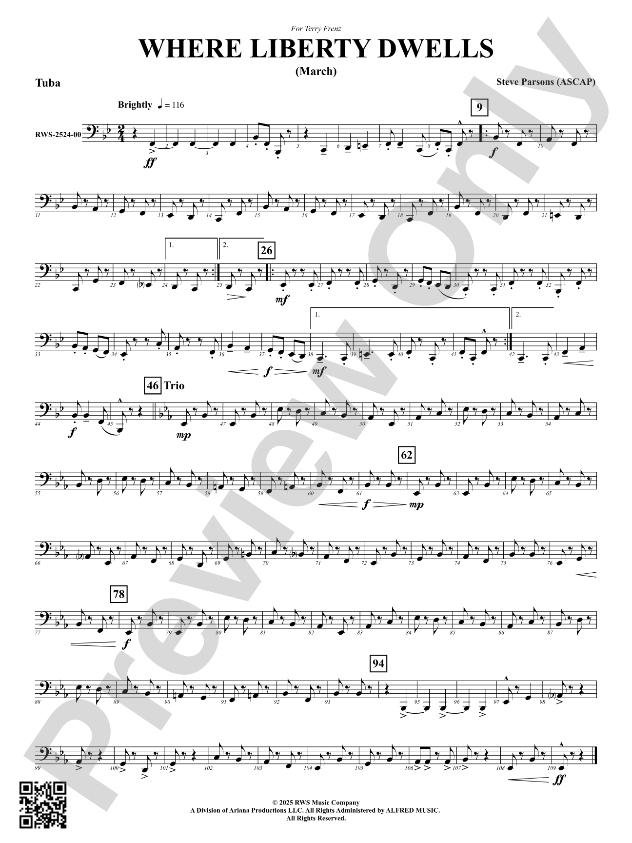 Where Liberty Dwells (March): Tuba