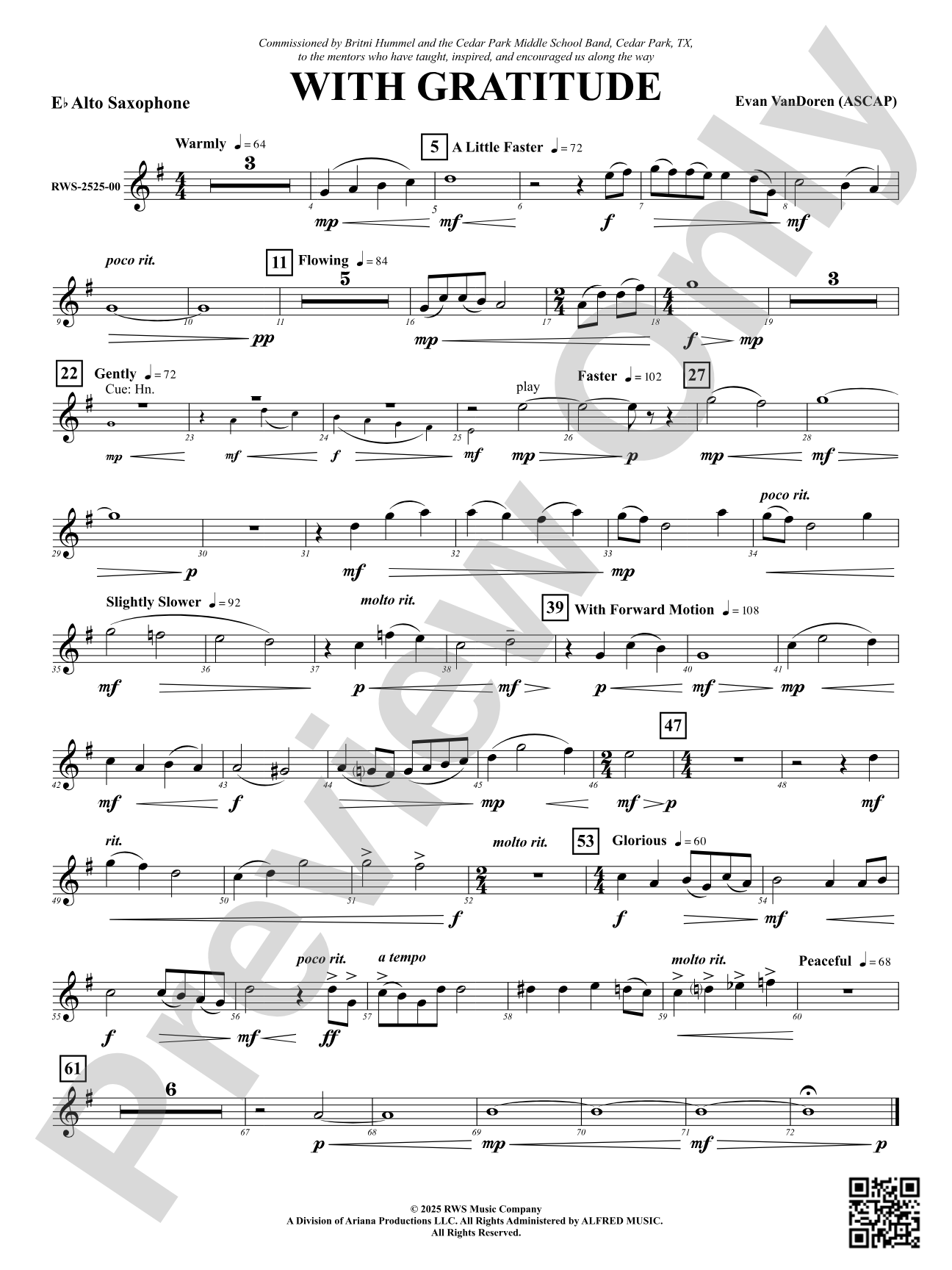 With Gratitude: E-flat Alto Saxophone