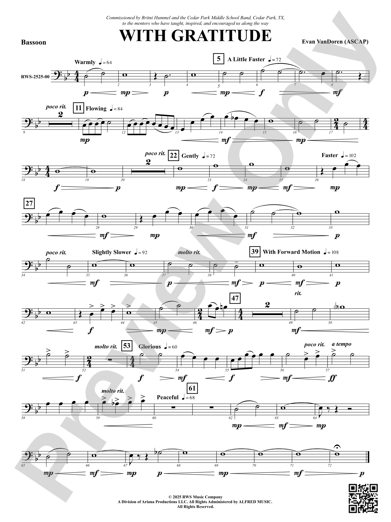 With Gratitude: Bassoon