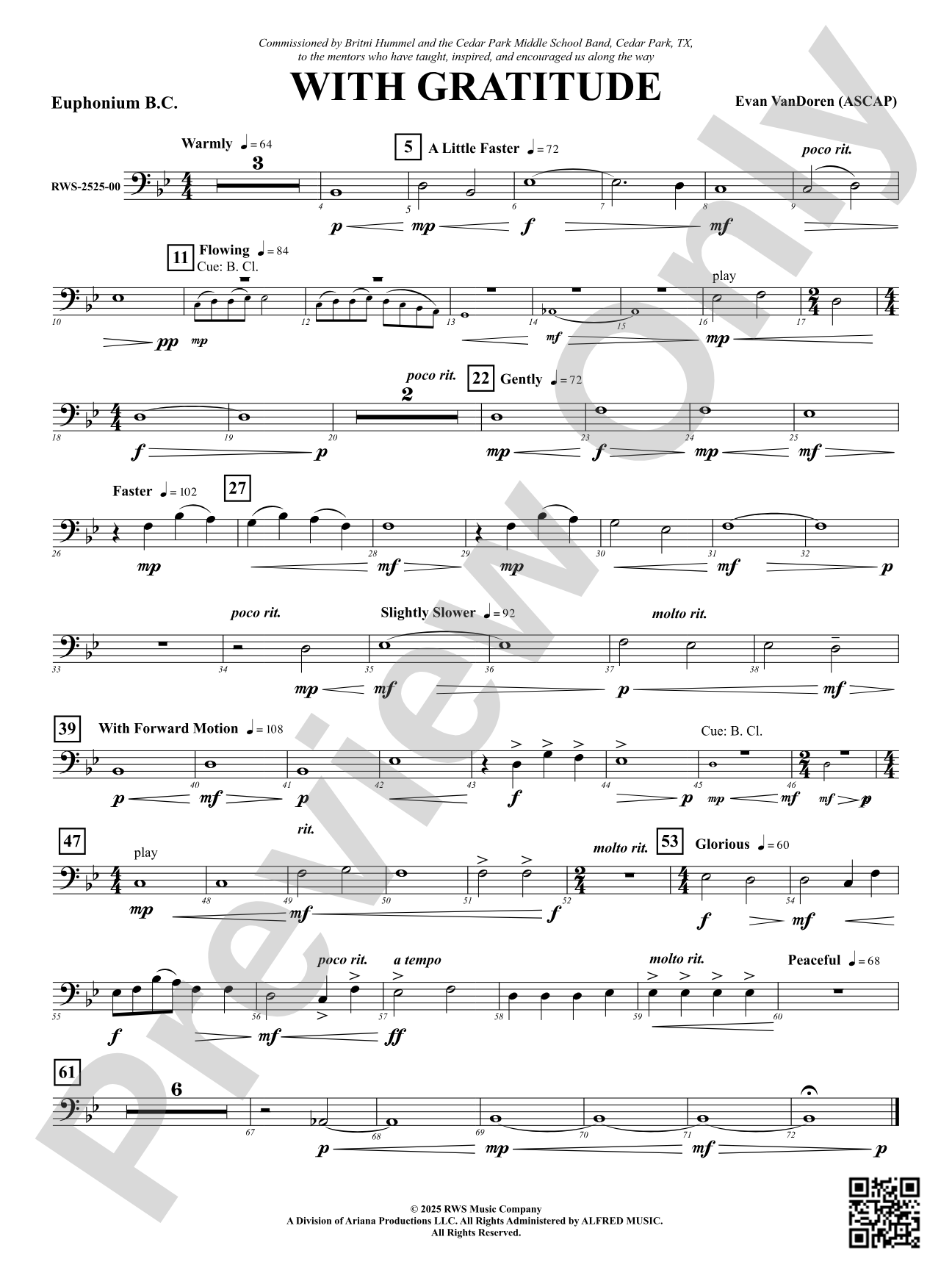 With Gratitude: Euphonium B.C.