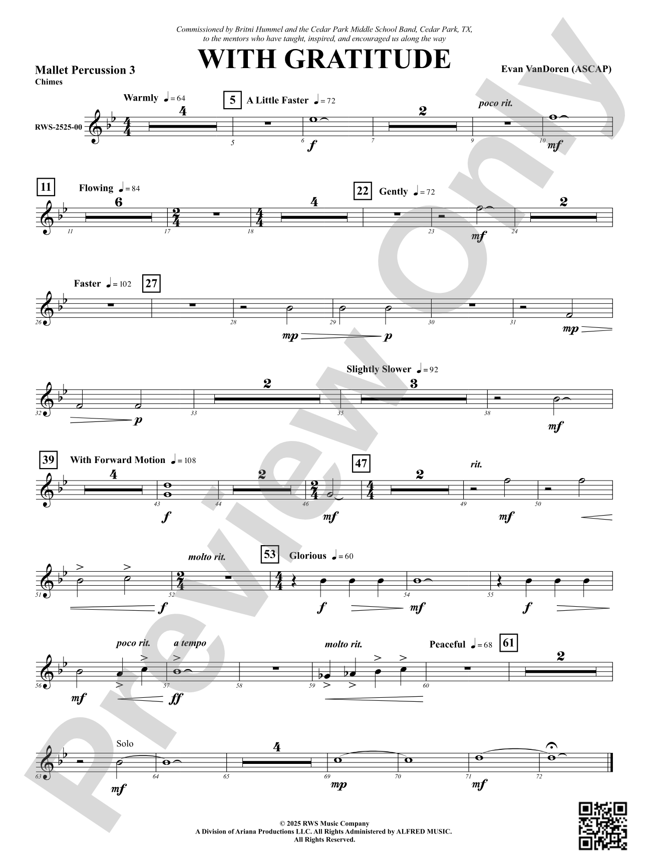 With Gratitude: 3rd Mallet Percussion