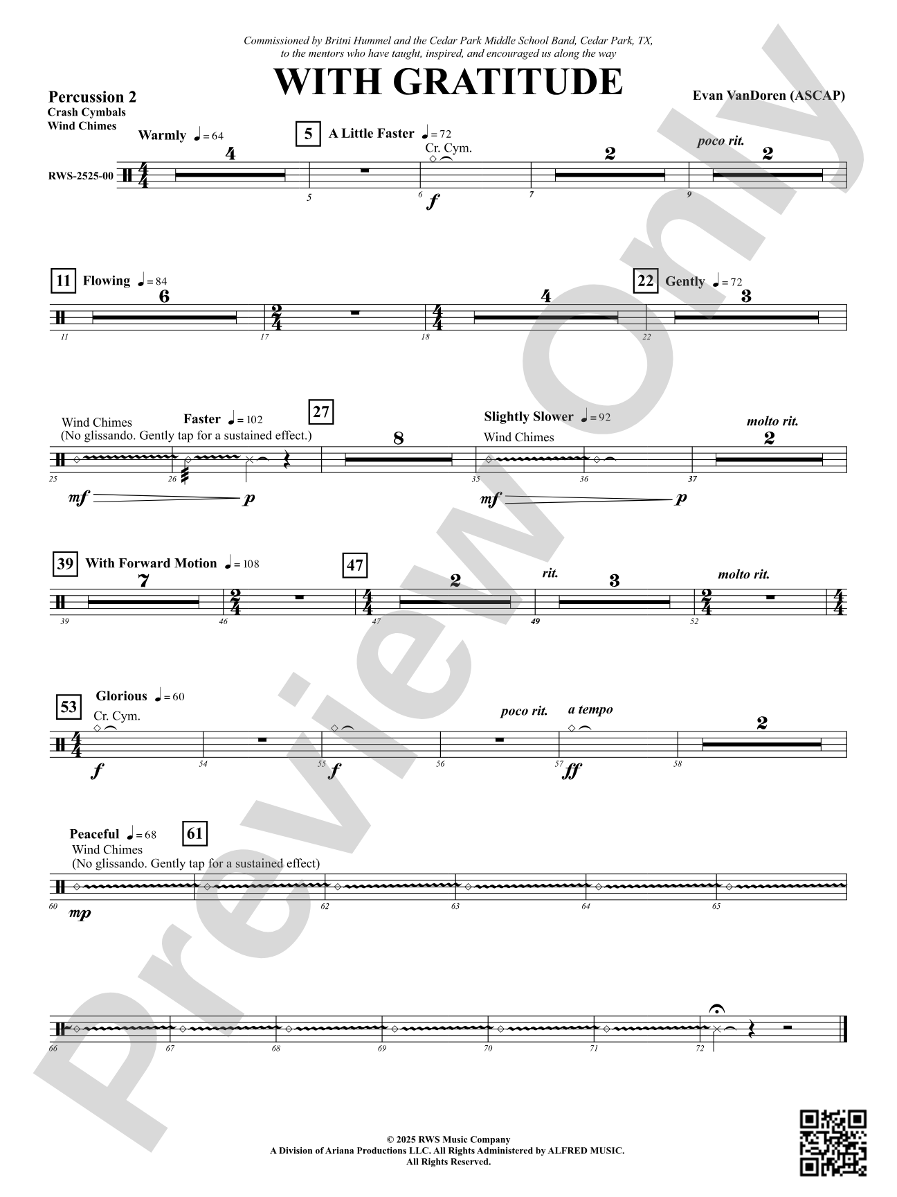With Gratitude: 2nd Percussion