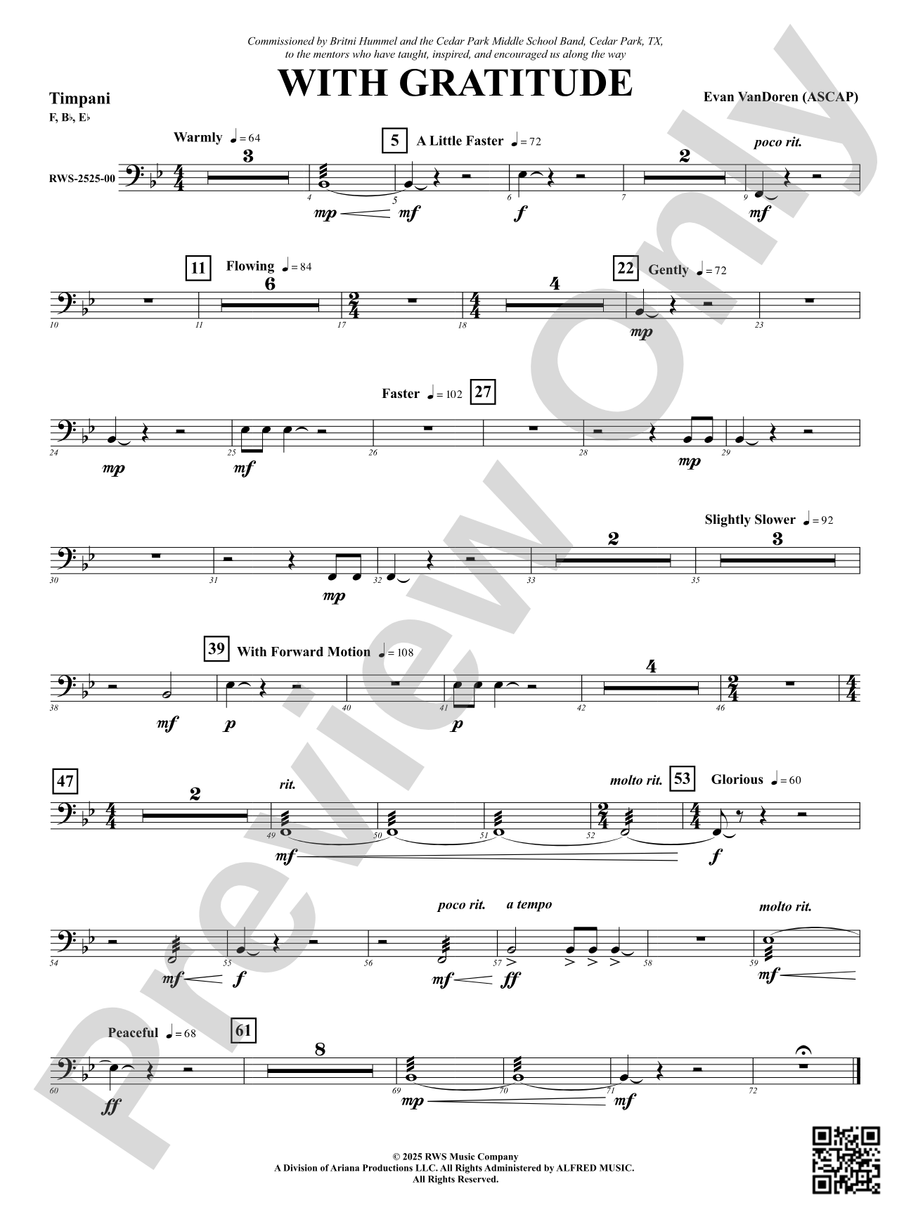With Gratitude: Timpani