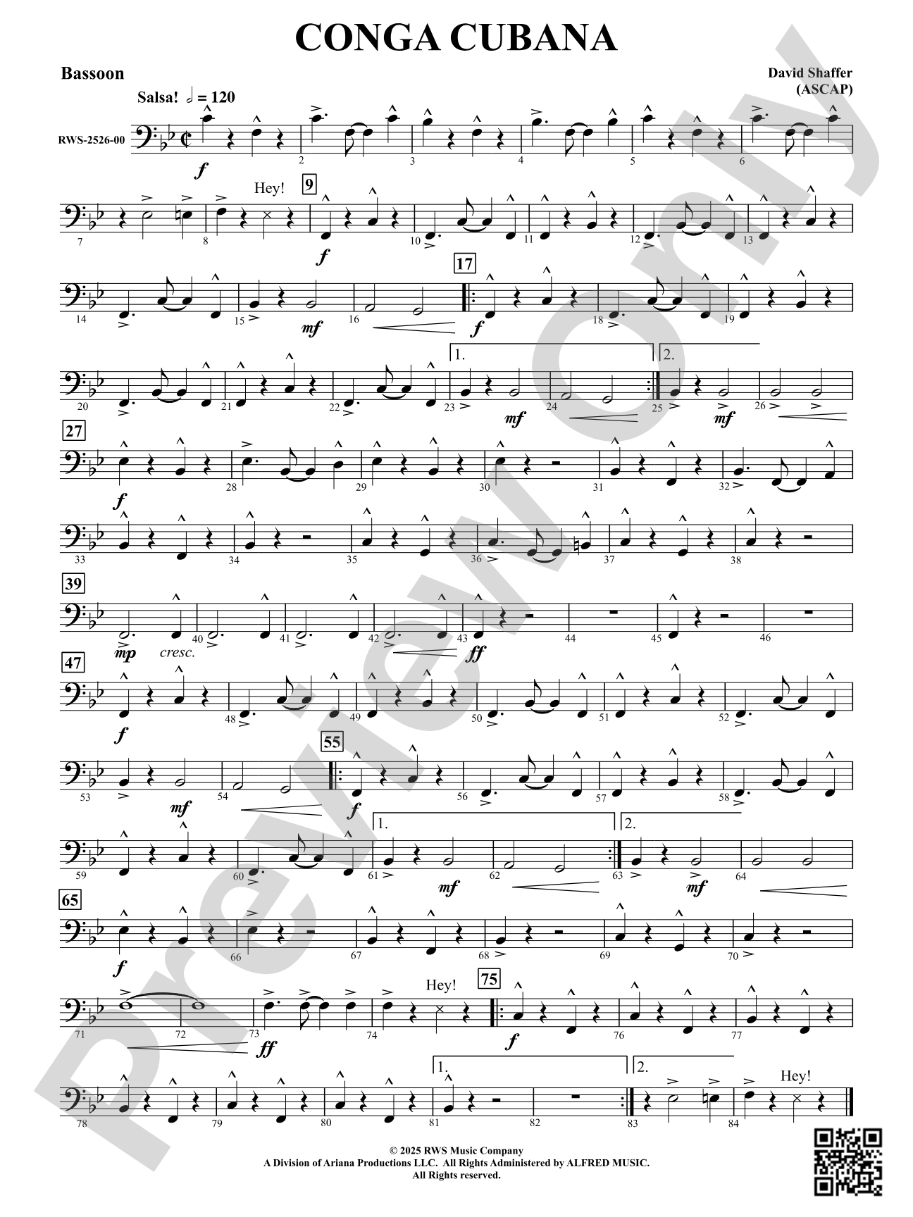 Conga Cubana: Bassoon