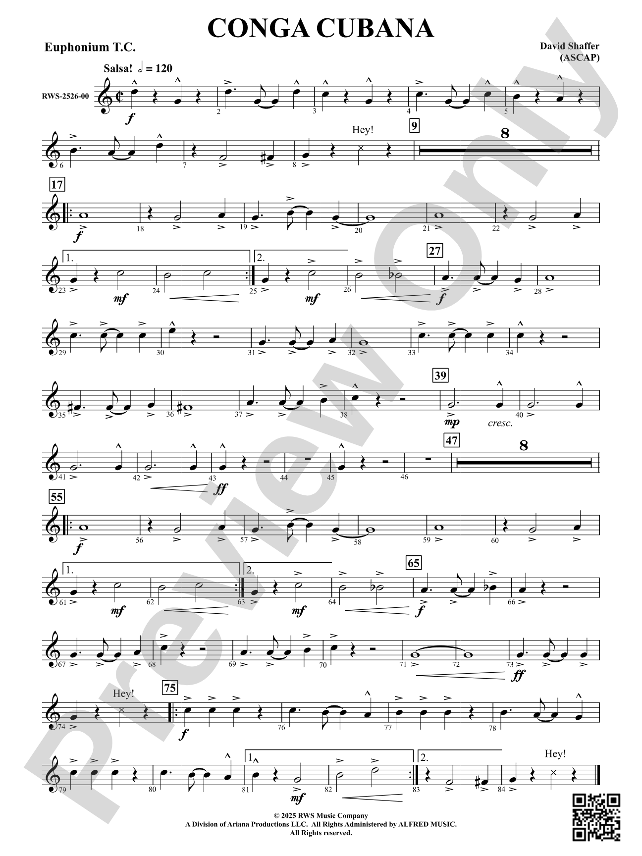 Conga Cubana: Euphonium T.C.