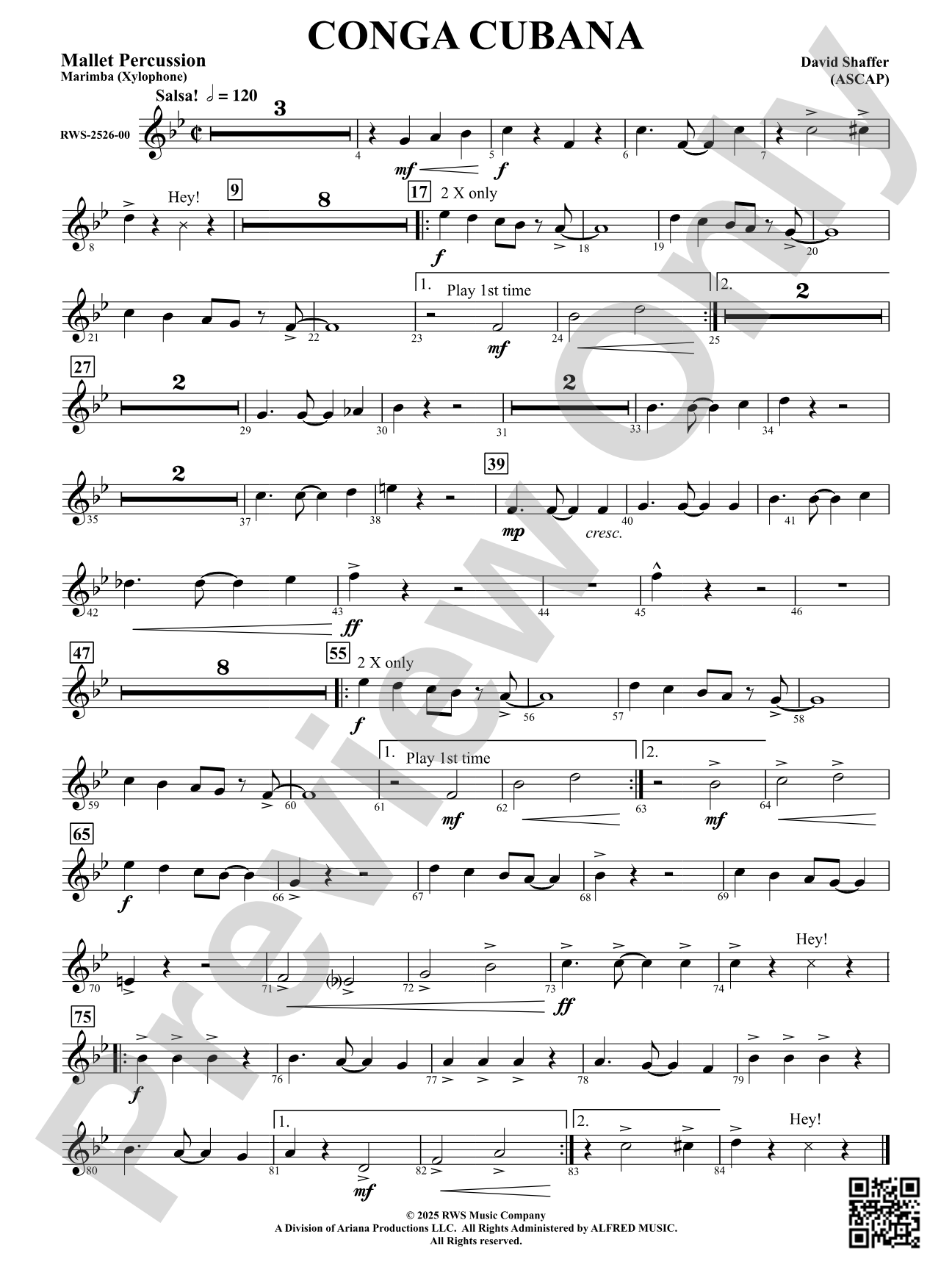 Conga Cubana: Mallet Percussion