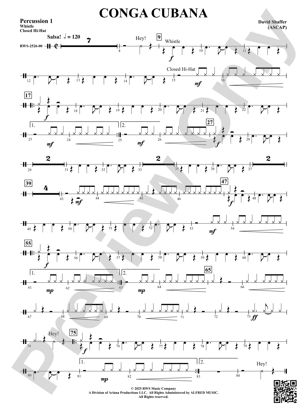 Conga Cubana: 1st Percussion